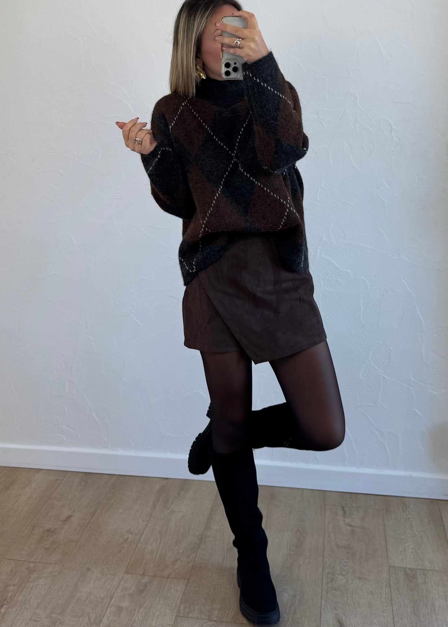 Jupe-short NARIA Marron