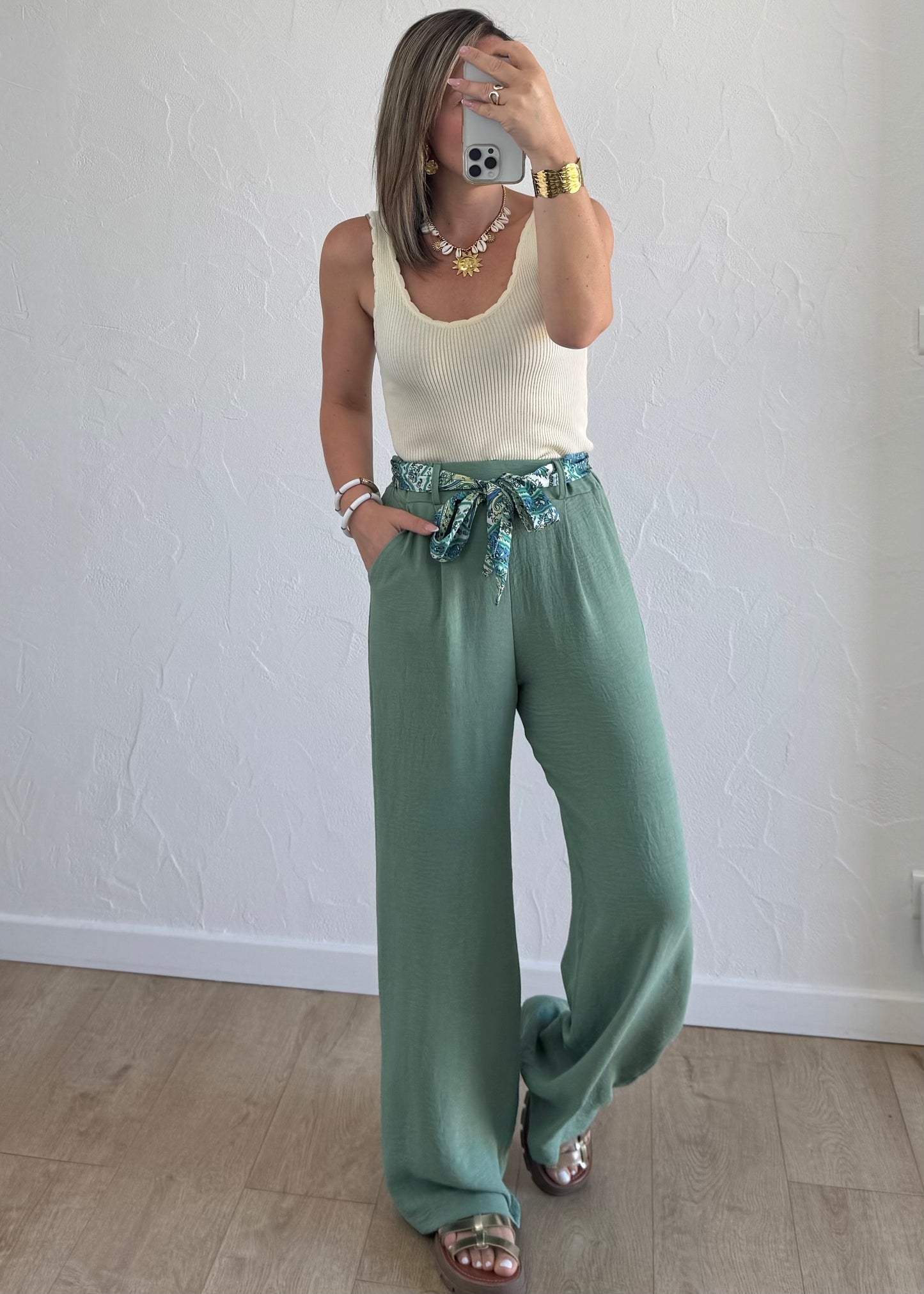 Pantalon Paula Vert d’eau