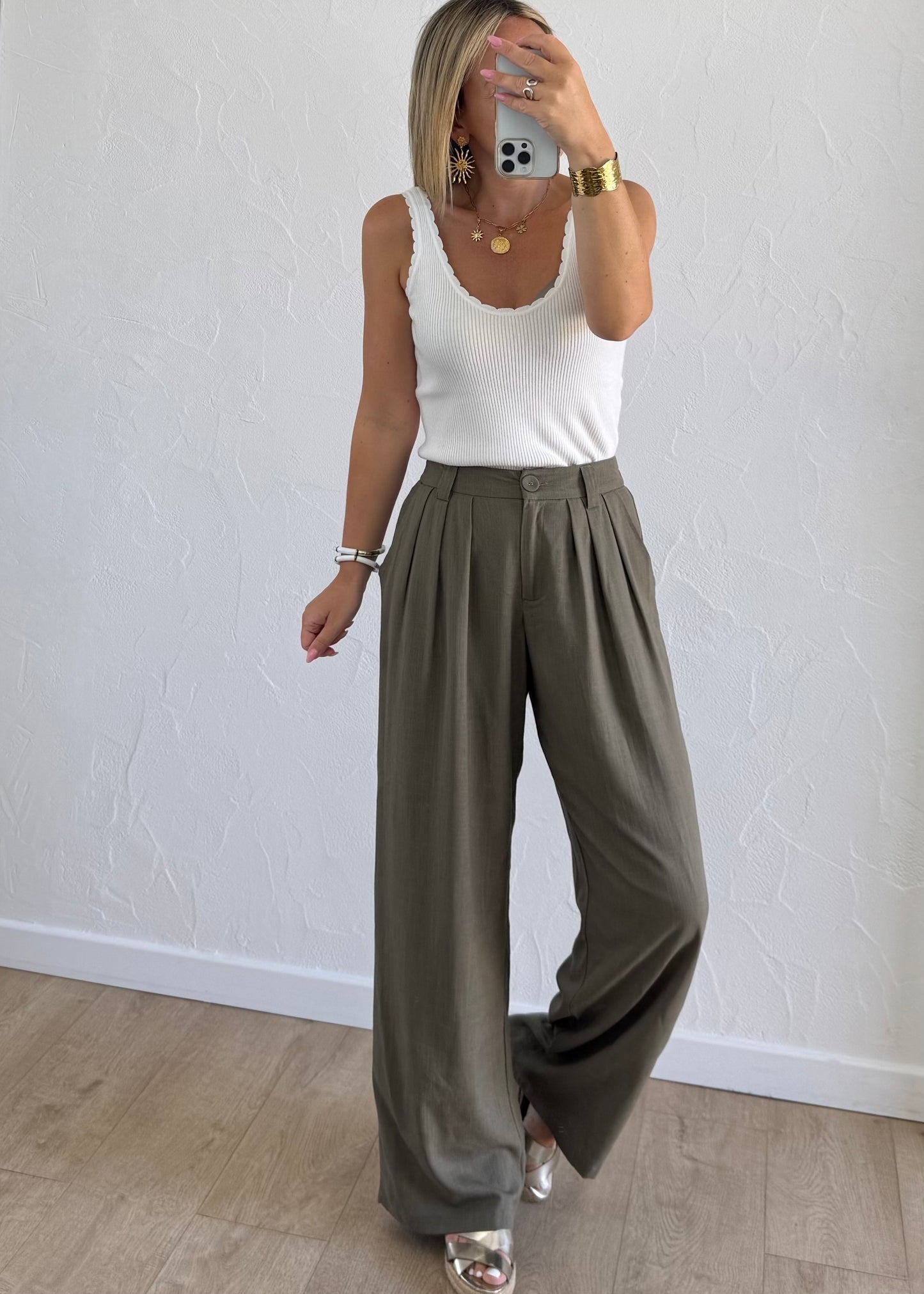 Pantalon Céline Kaki