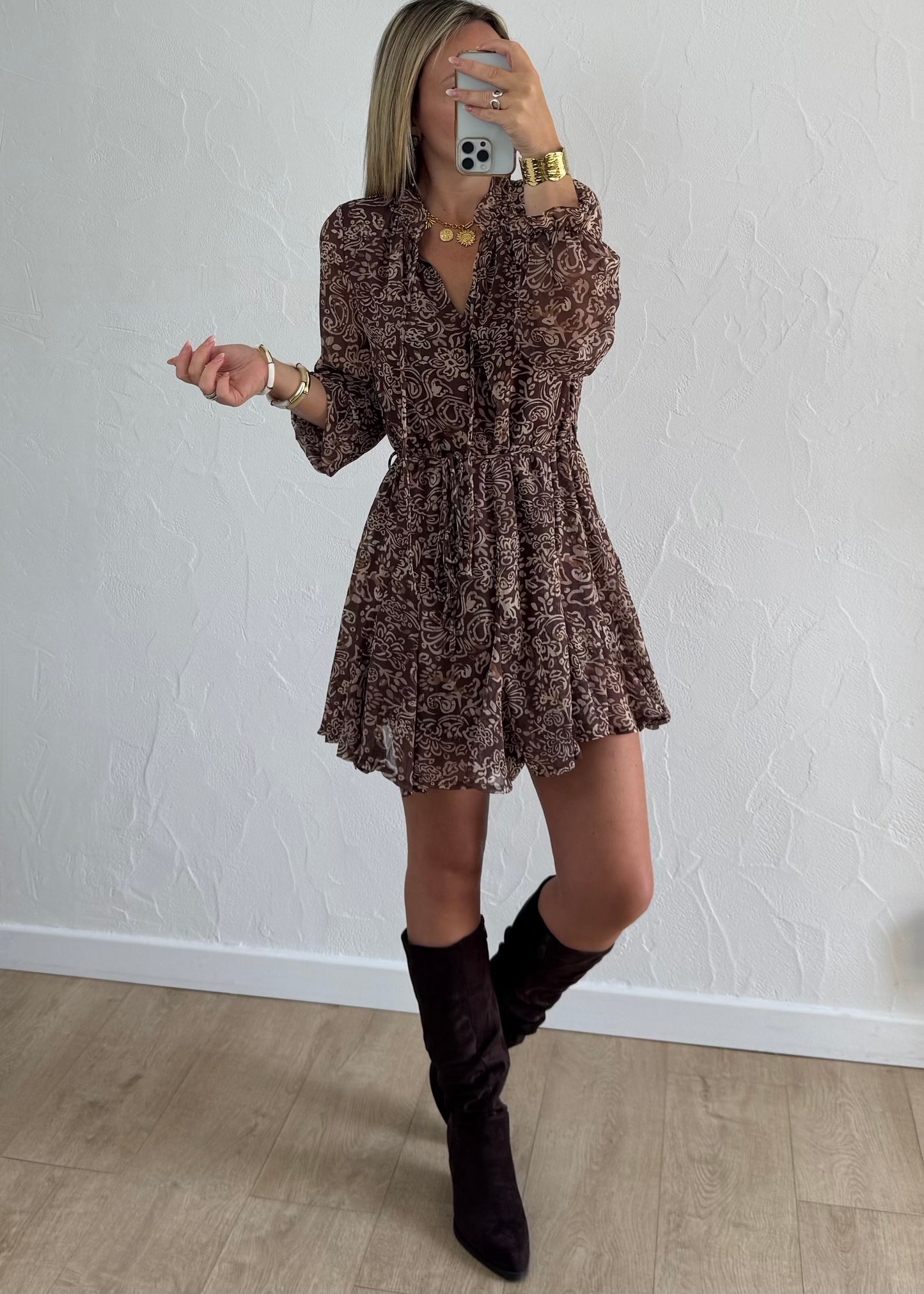 Robe LOANA Marron