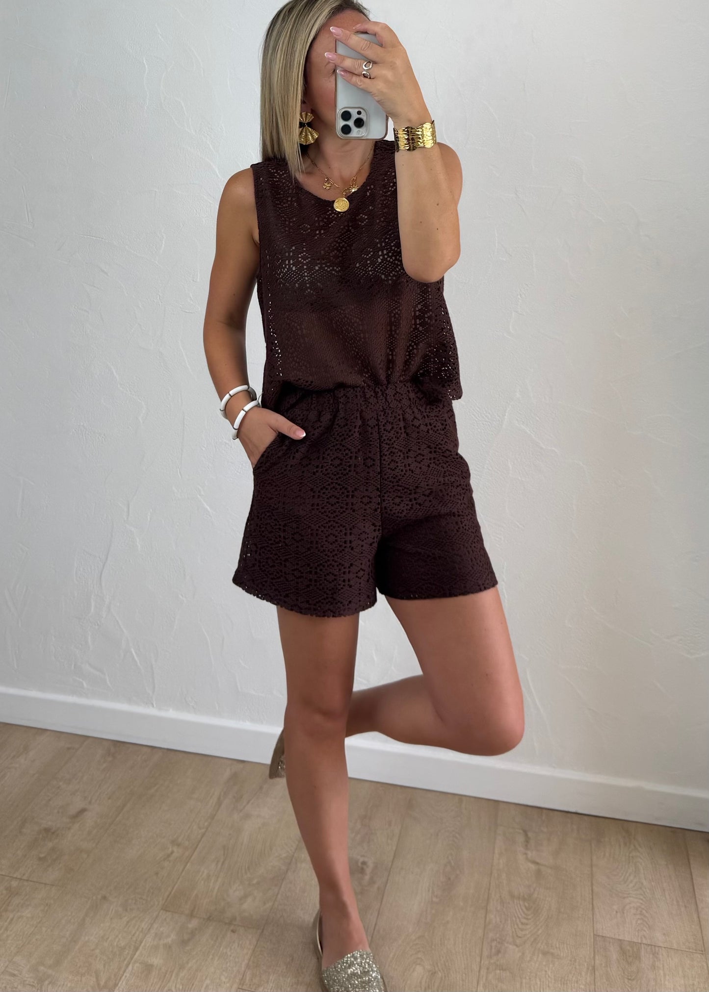 Short Cyane Marron