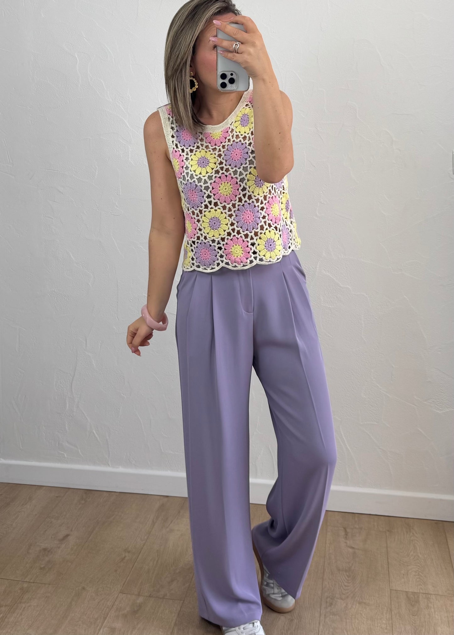 Haut Emmie en crochet Violet