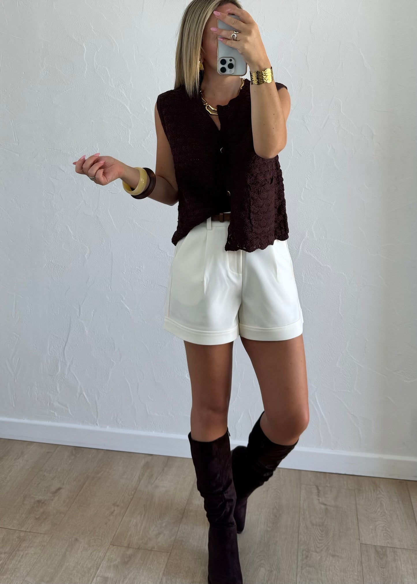 Gilet LESLIE Marron