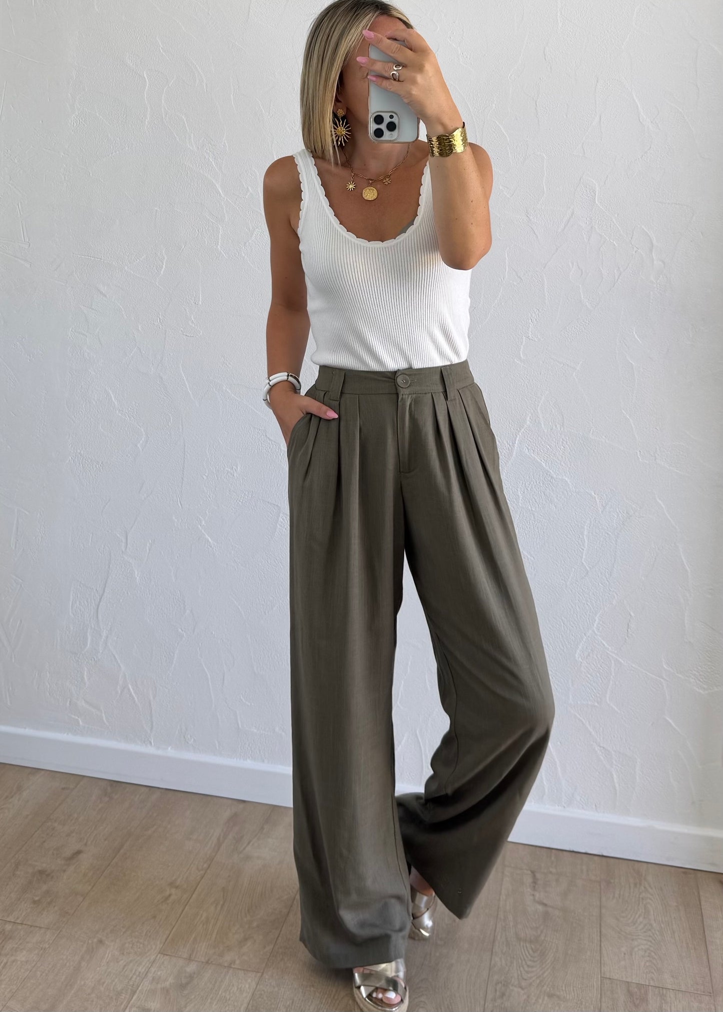 Pantalon Céline Kaki
