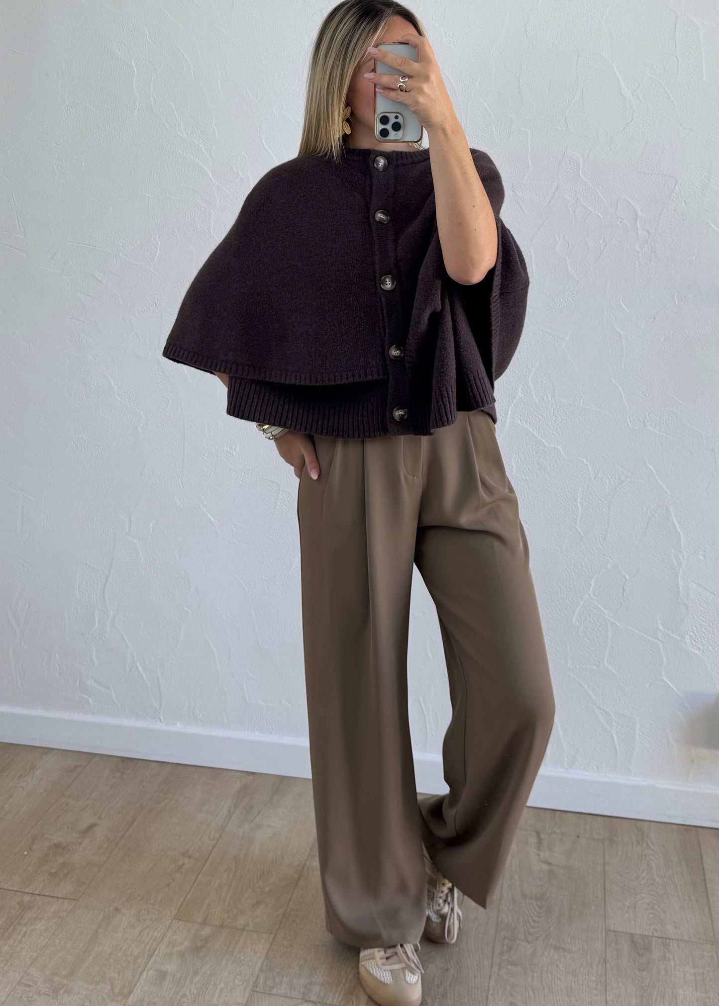 Poncho GARDÉNIA Marron
