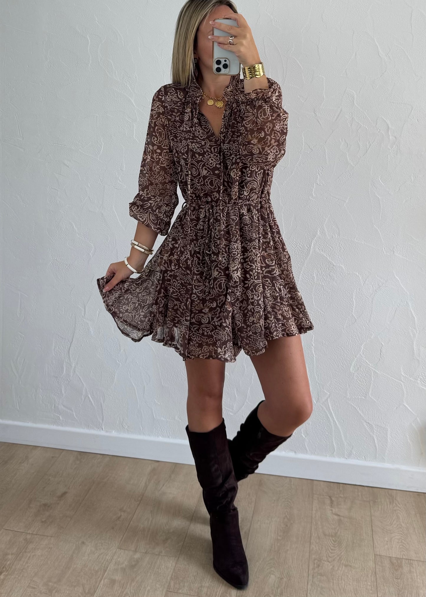 Robe LOANA Marron