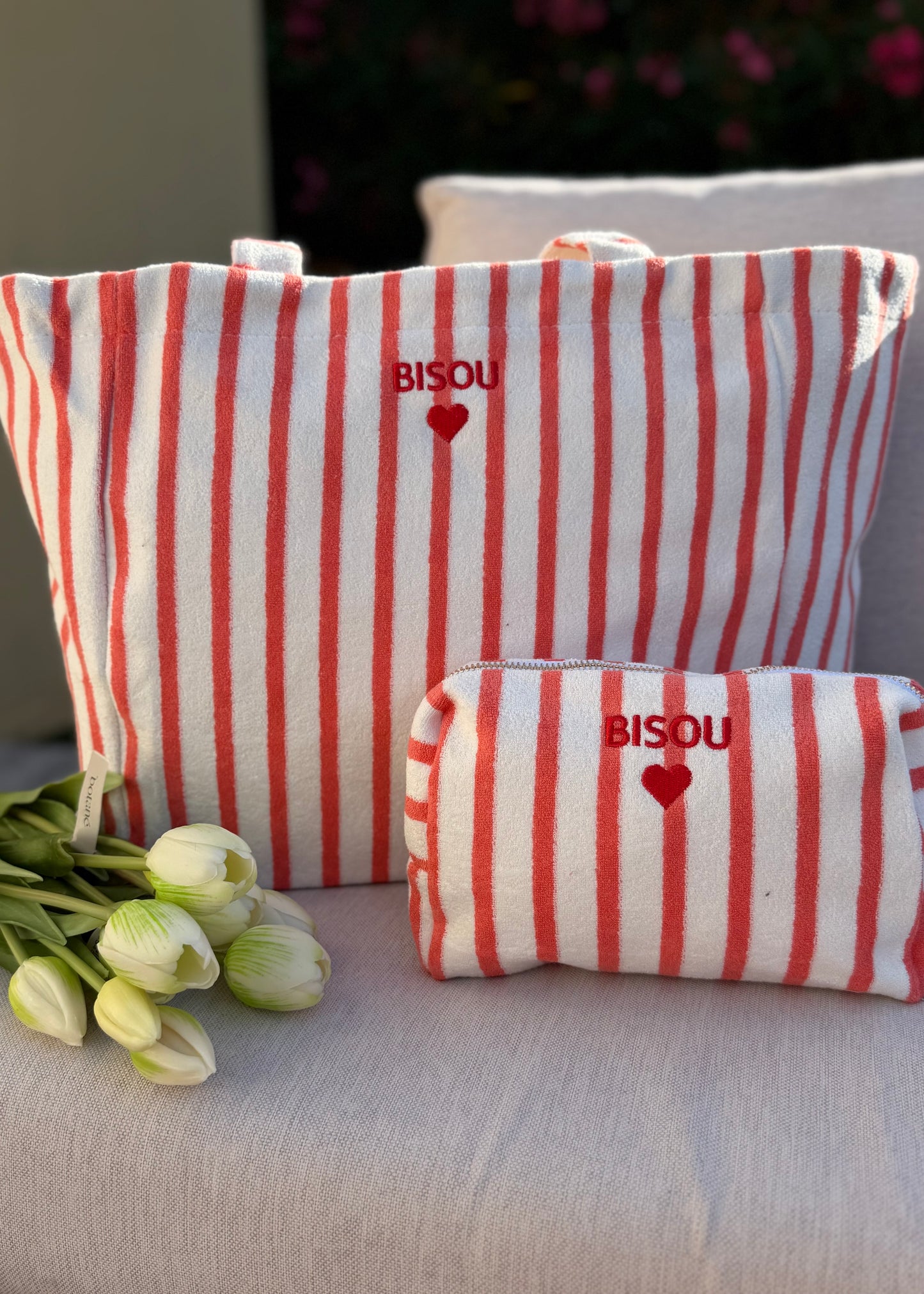 Pochette « BISOU » Corail