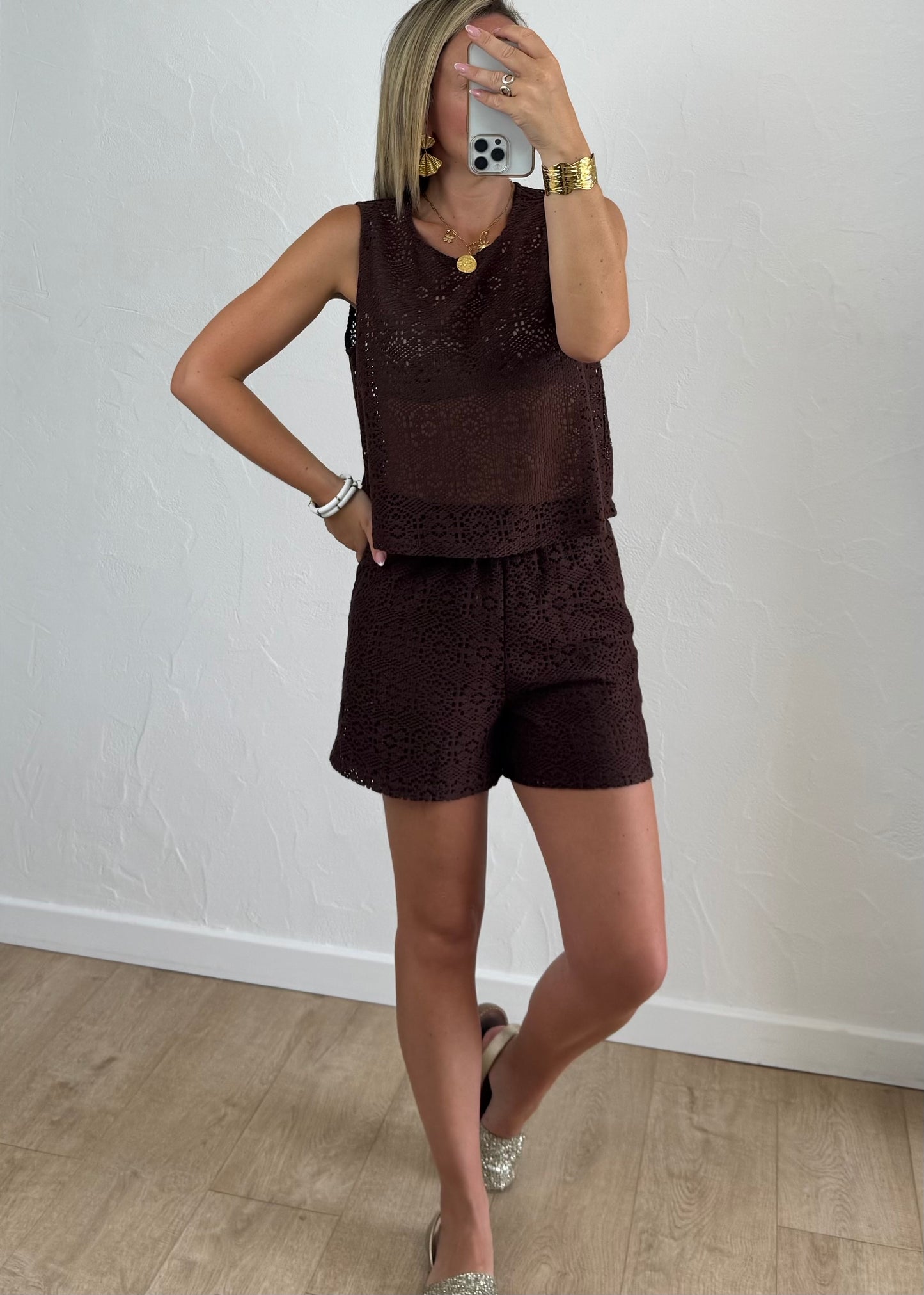 Short Cyane Marron