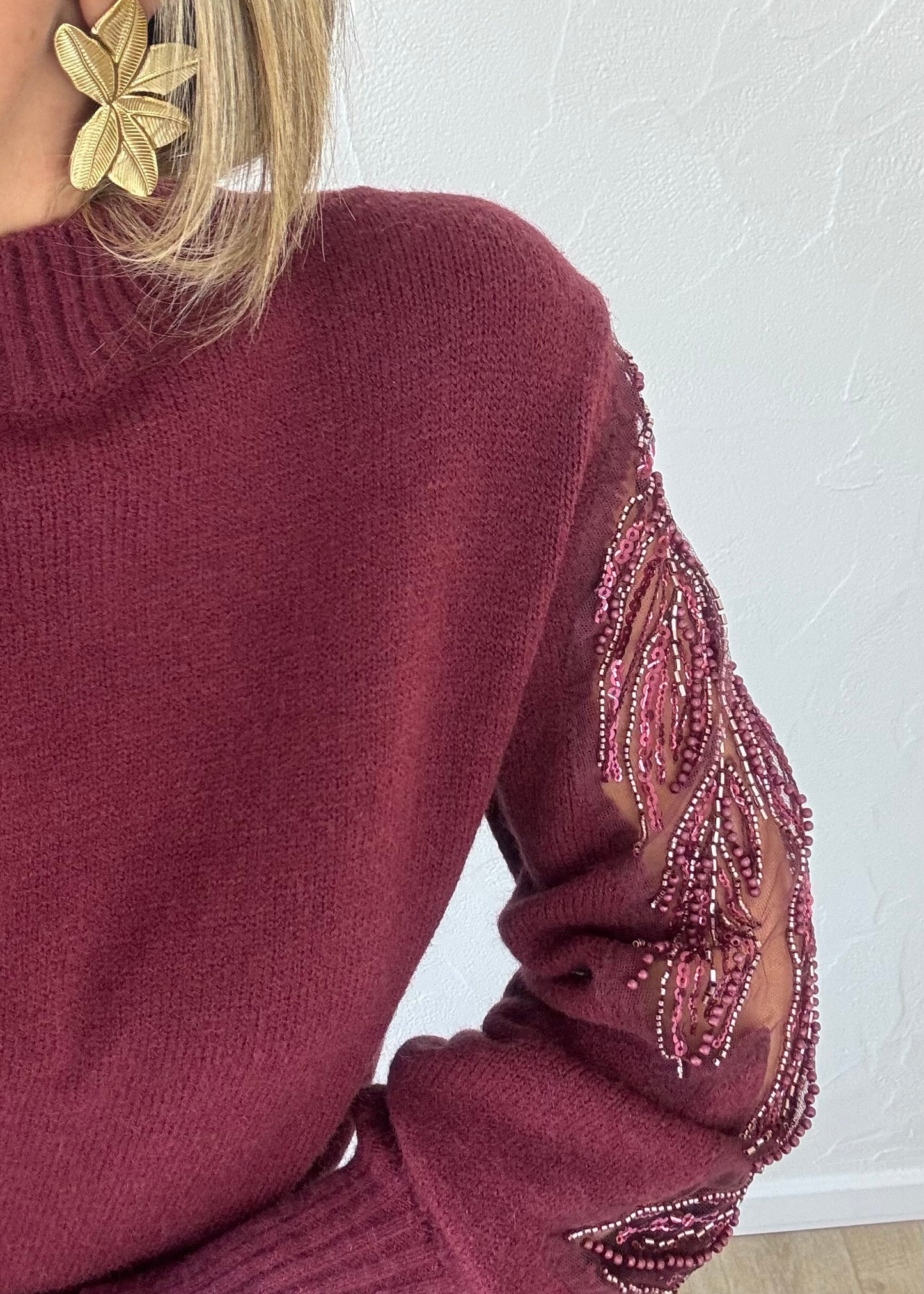 Pull TEONIA Bordeaux