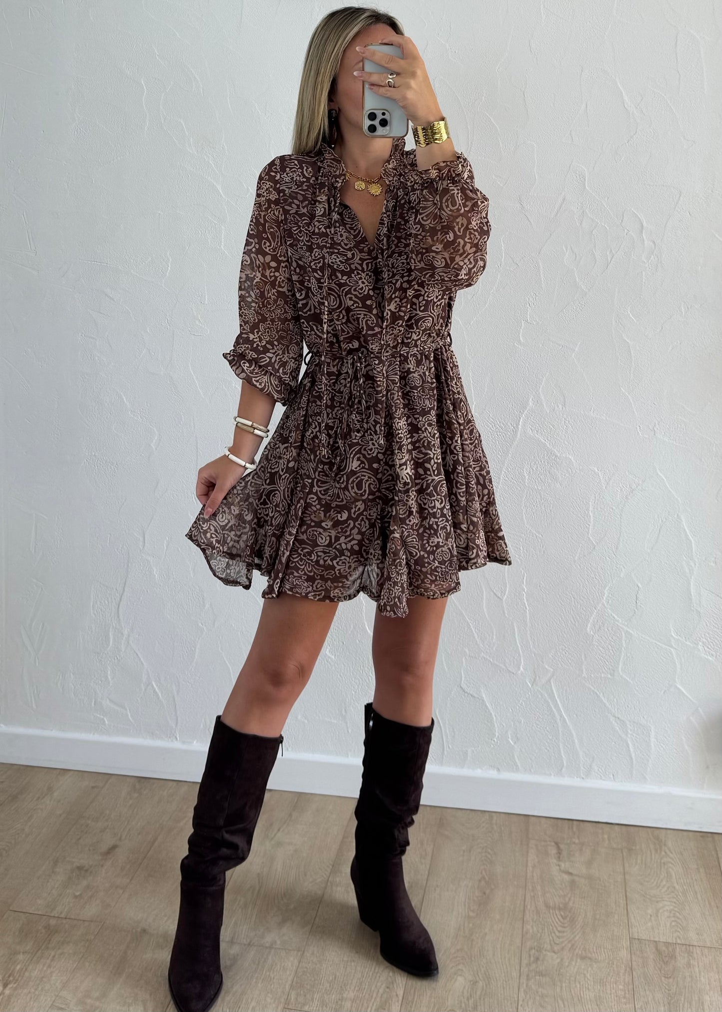Robe LOANA Marron