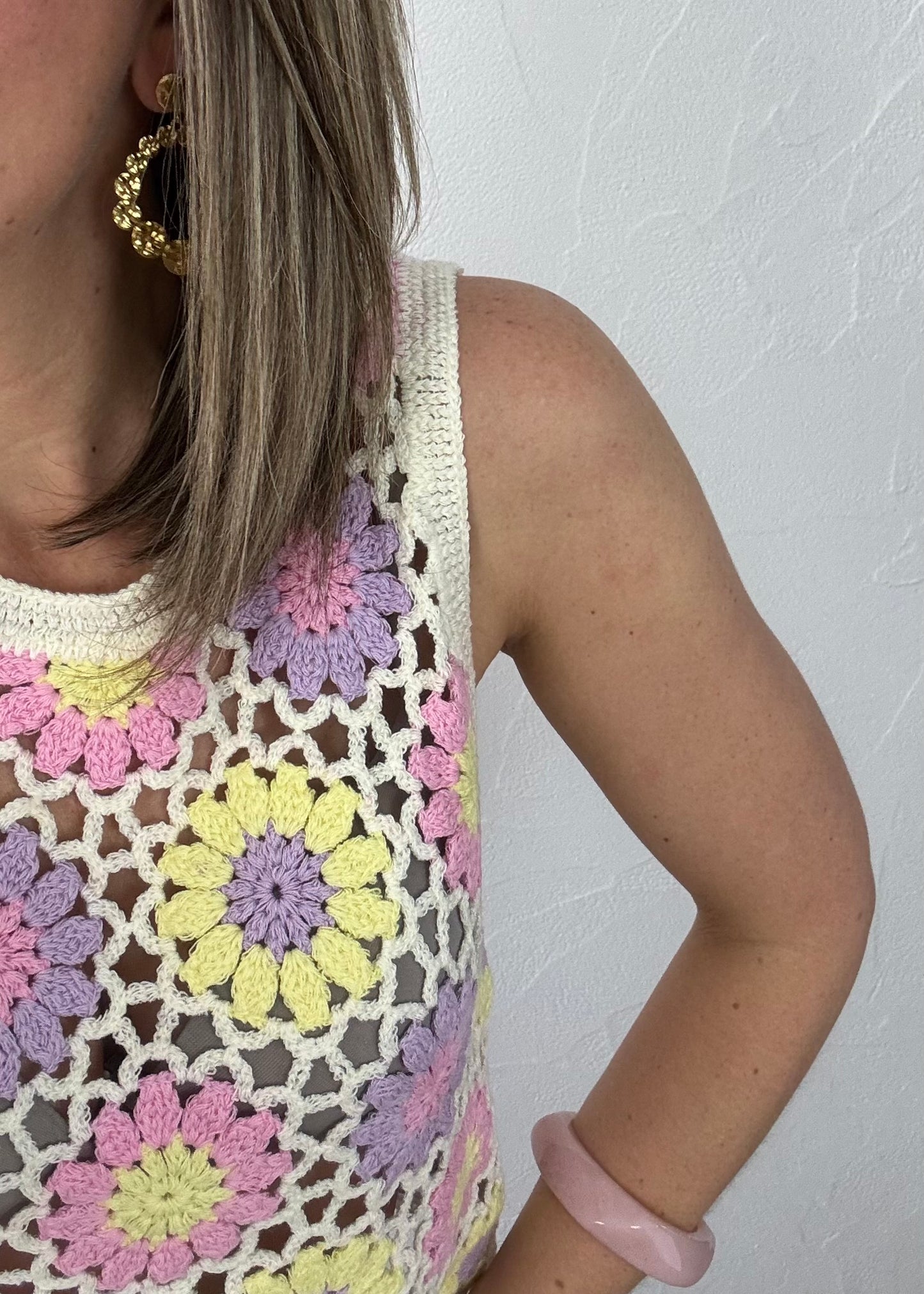 Haut Emmie en crochet Violet