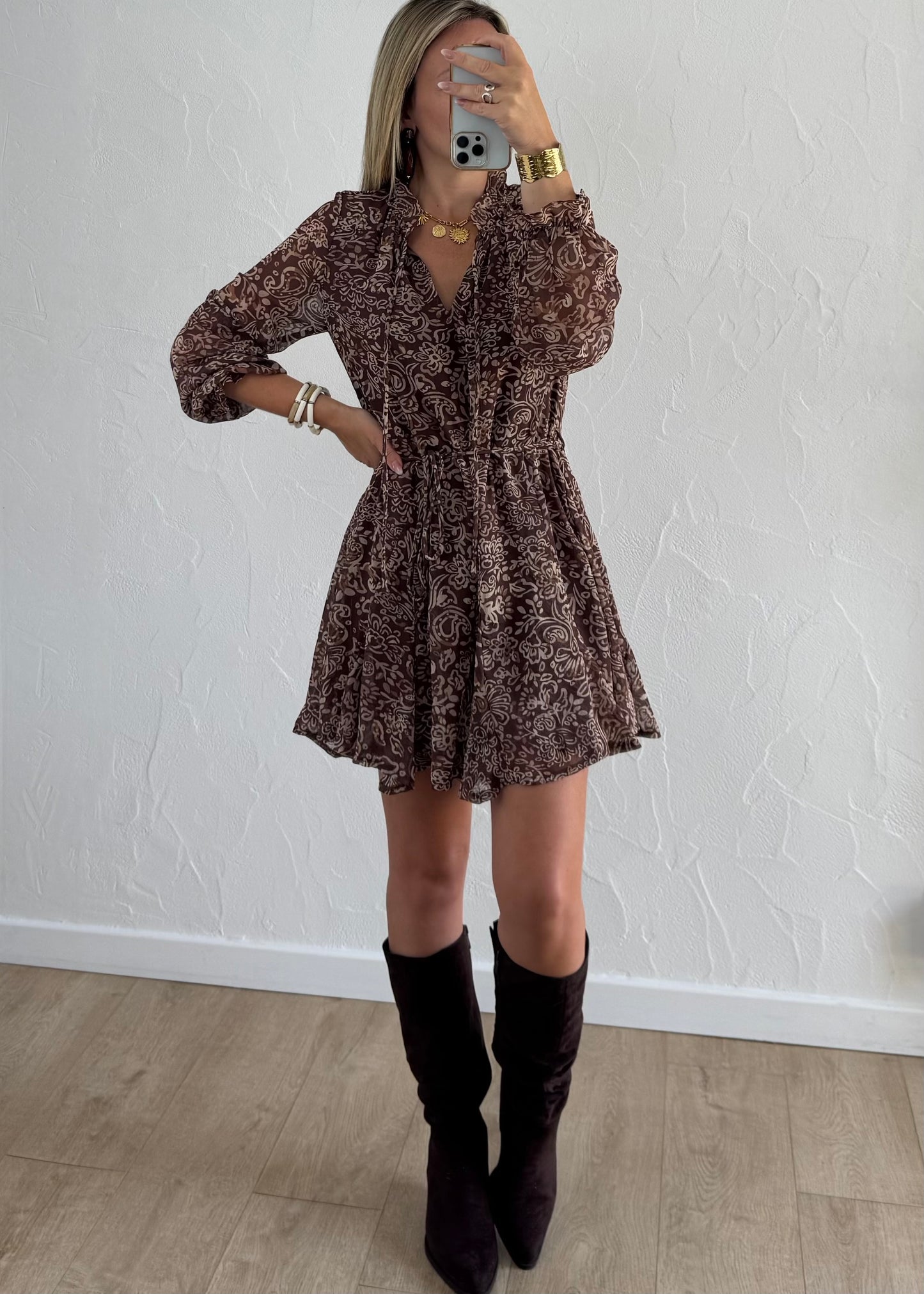 Robe LOANA Marron