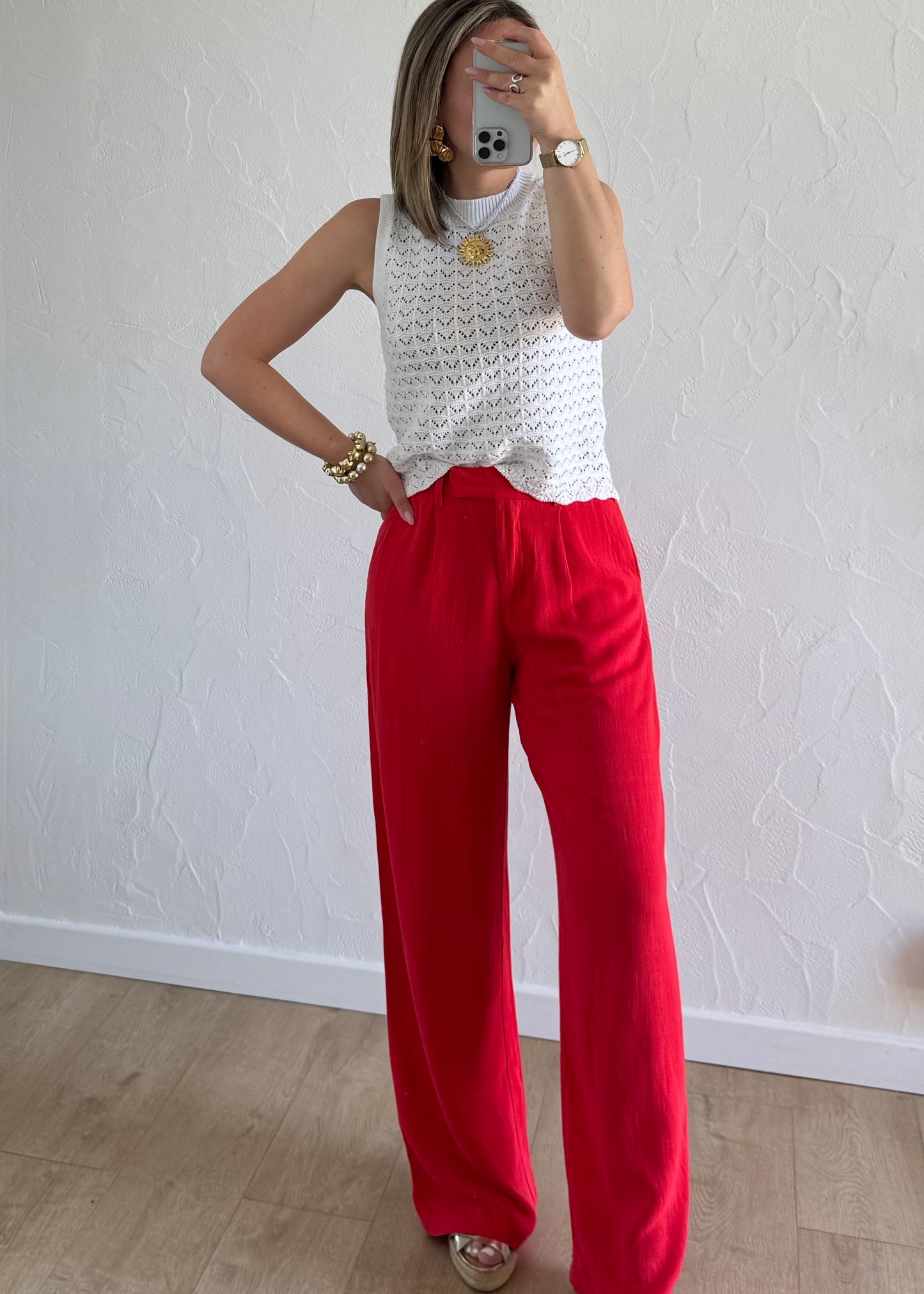 Pantalon Zoe Rouge