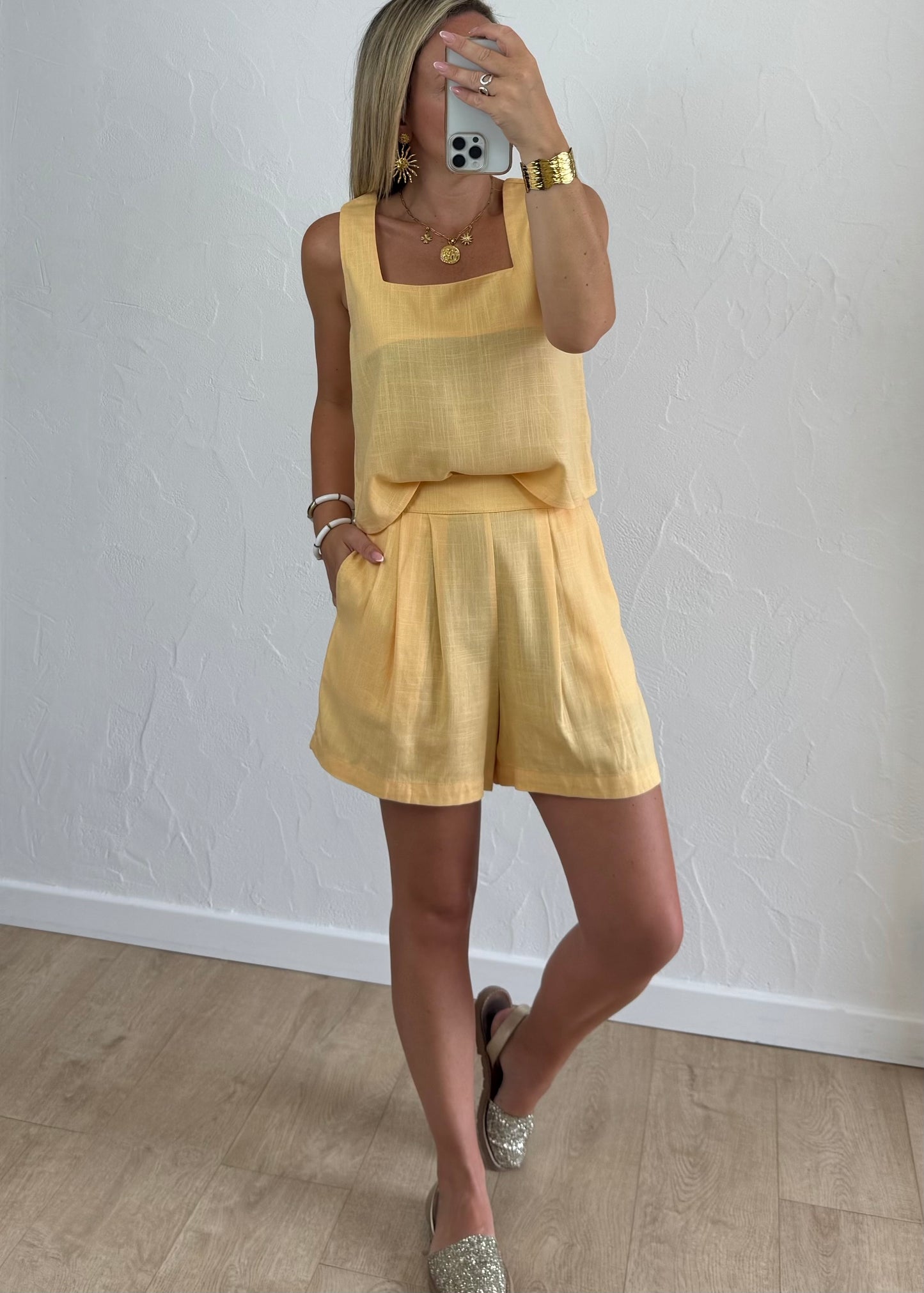 Short Céline Jaune - Orangé