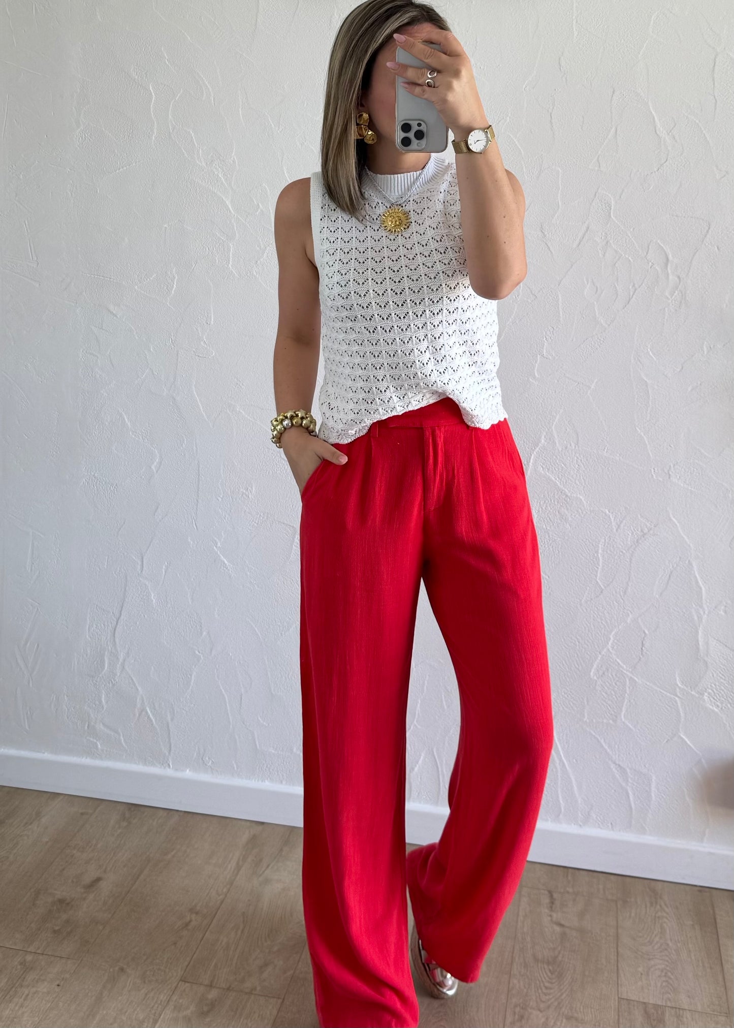 Pantalon Zoe Rouge