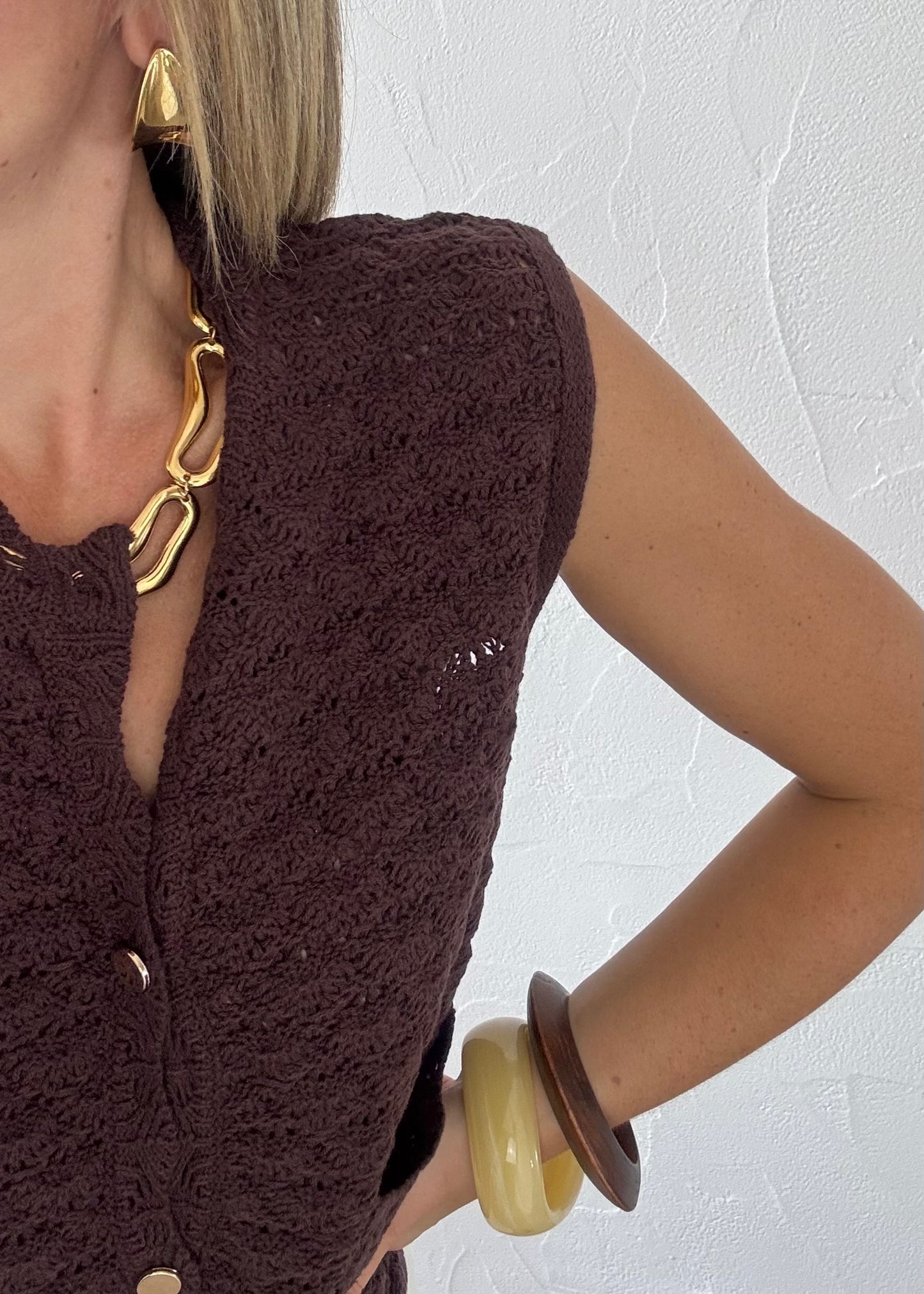 Gilet LESLIE Marron