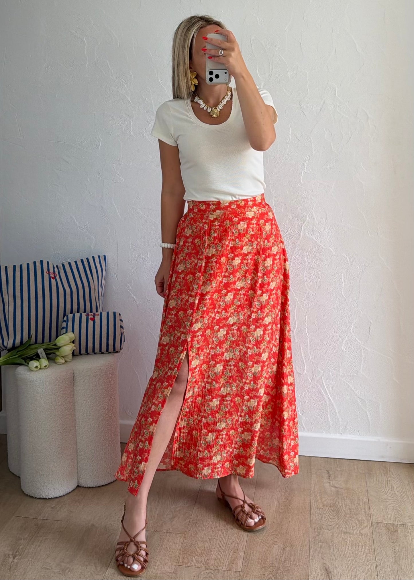 Jupe LINAELLE Rouge