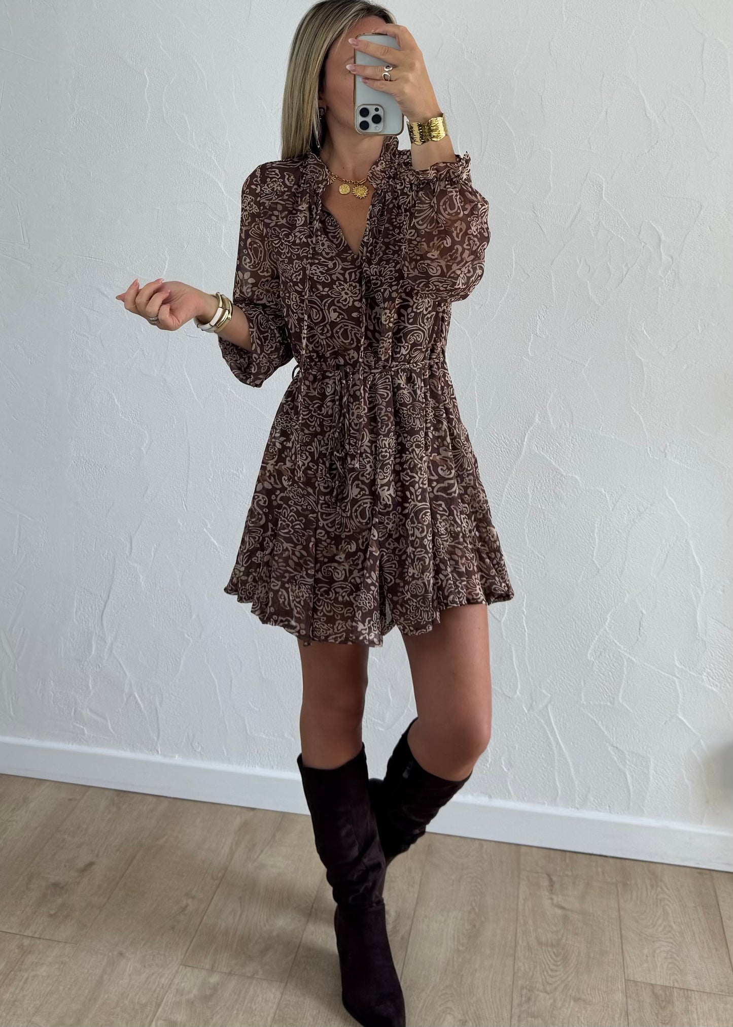 Robe LOANA Marron