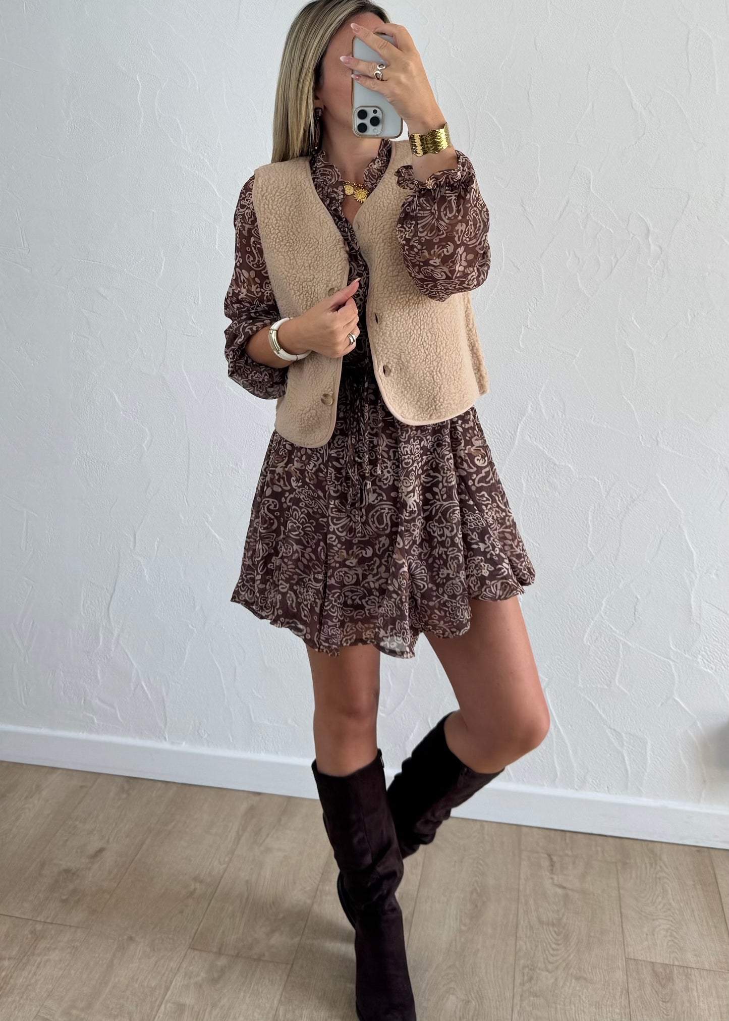 Robe LOANA Marron