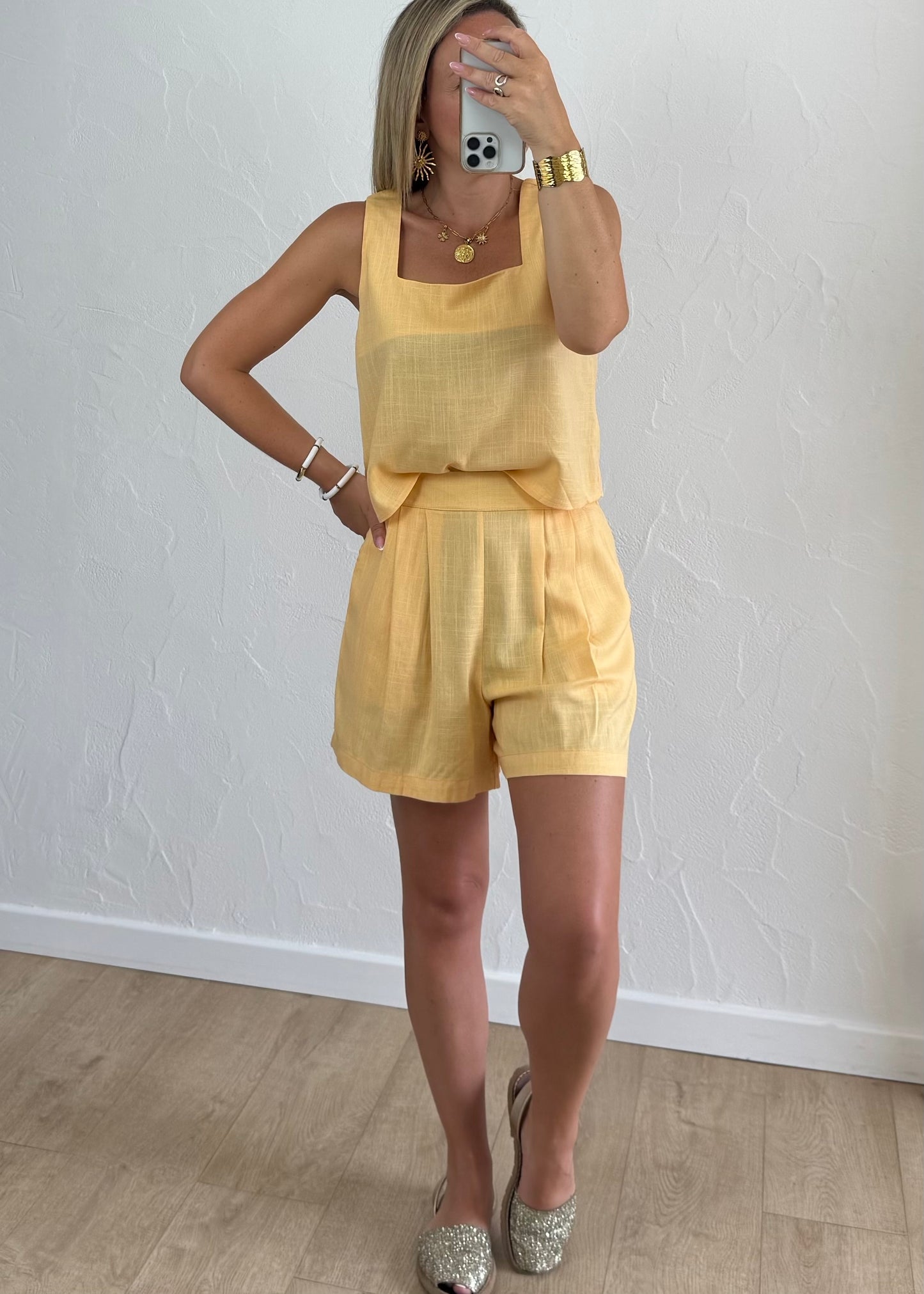 Short Céline Jaune - Orangé