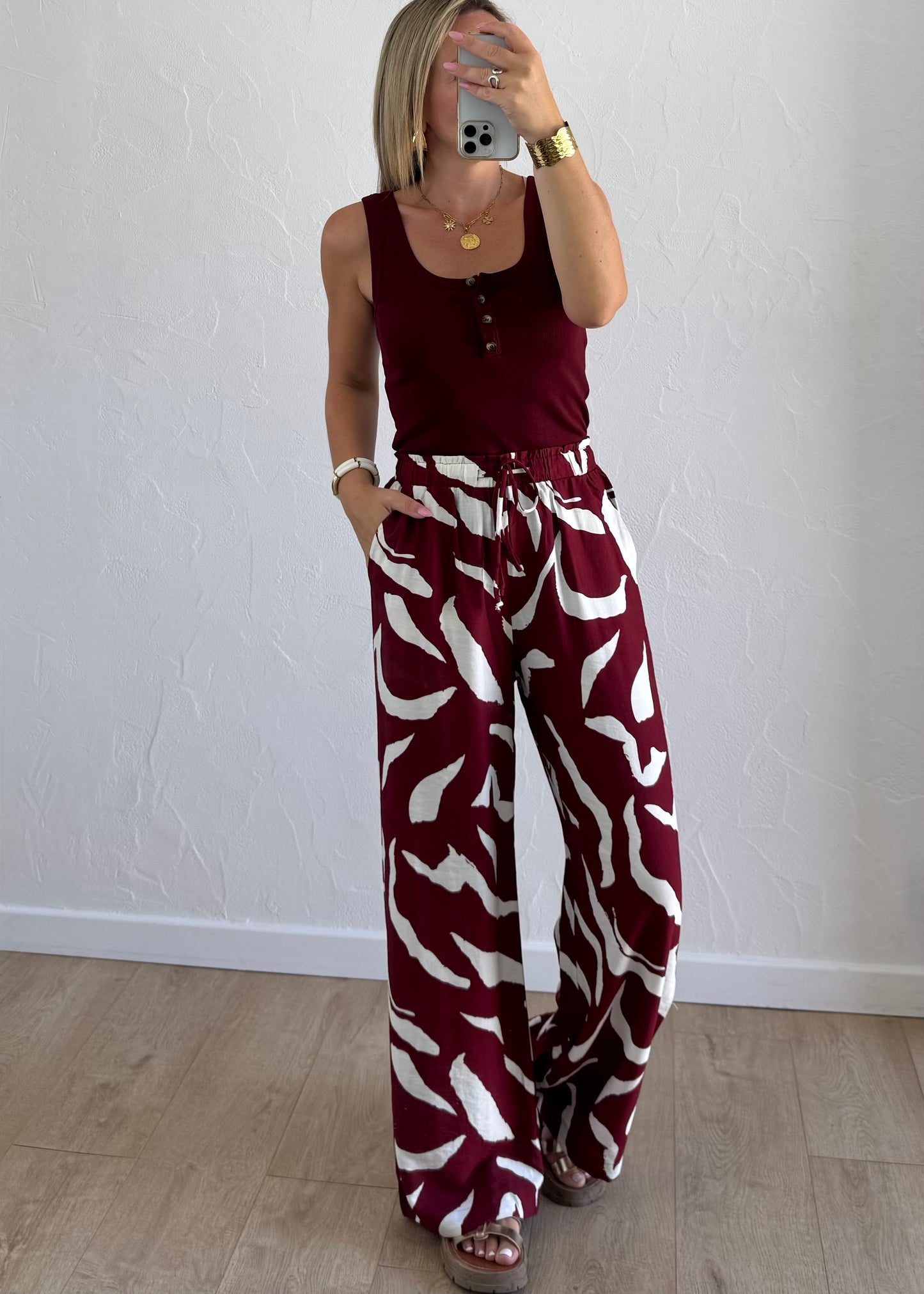 Pantalon DALIAS Bordeaux