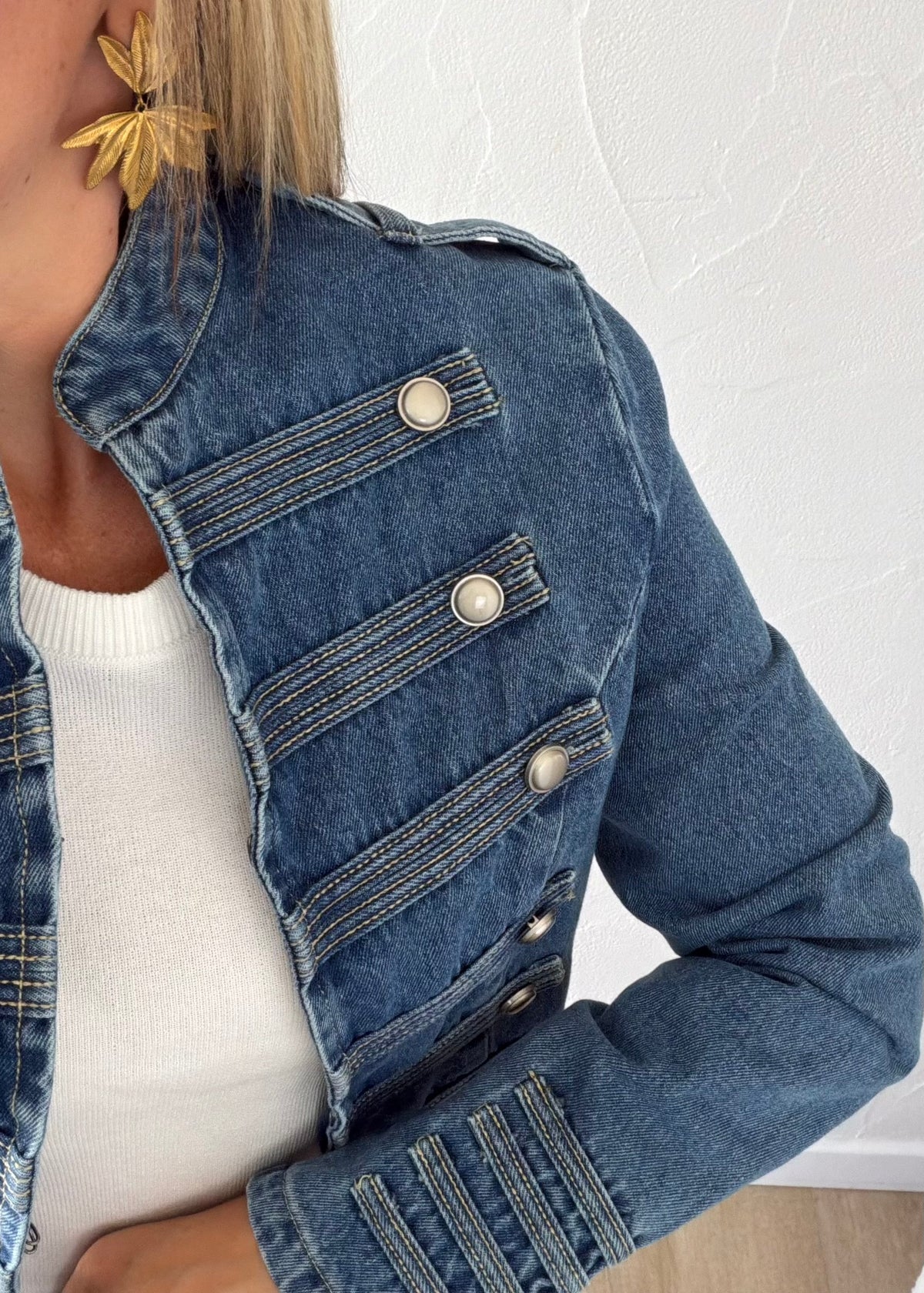 Veste Mona en jean bleu clair