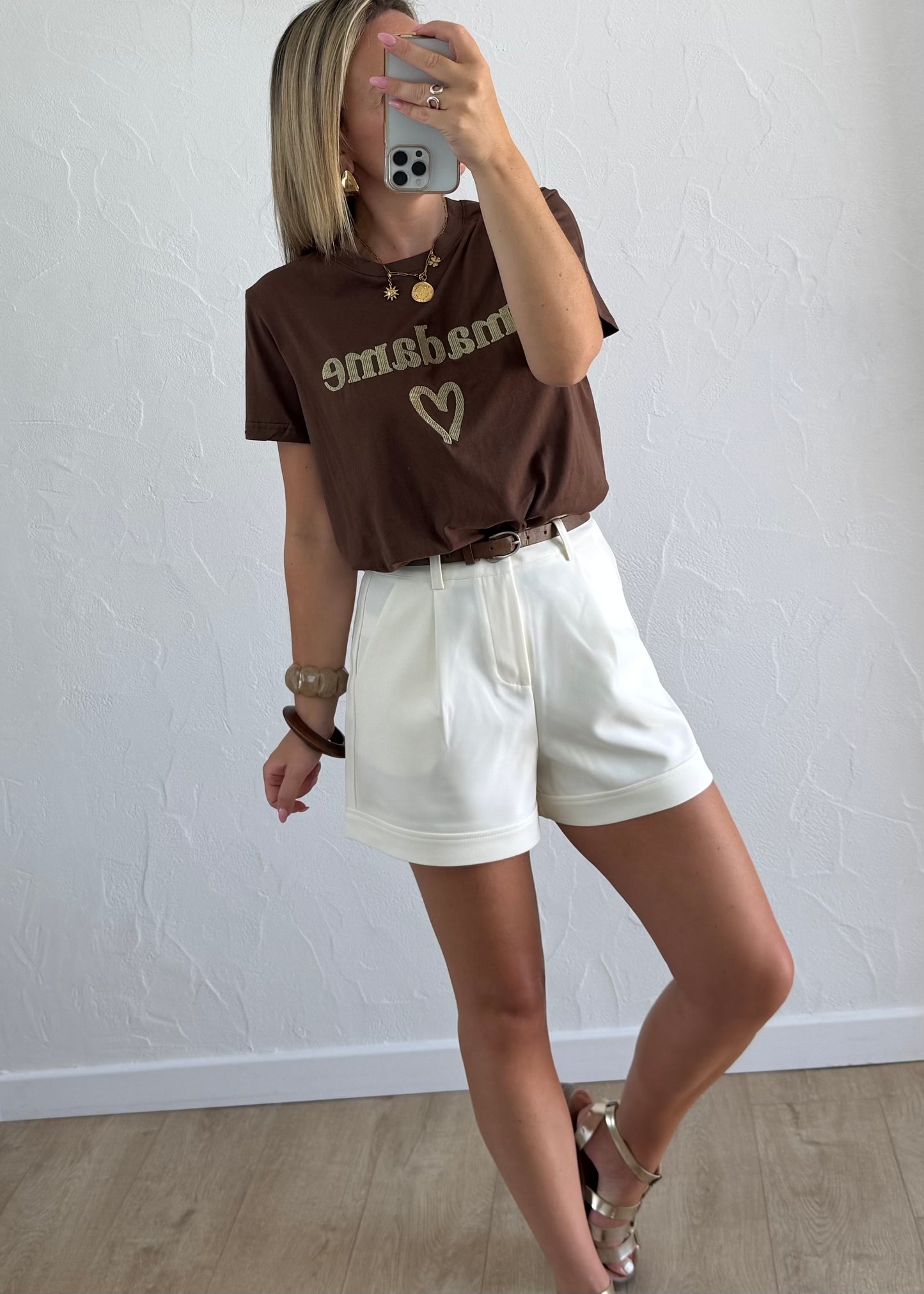 Tee-shirt MADAME Marron