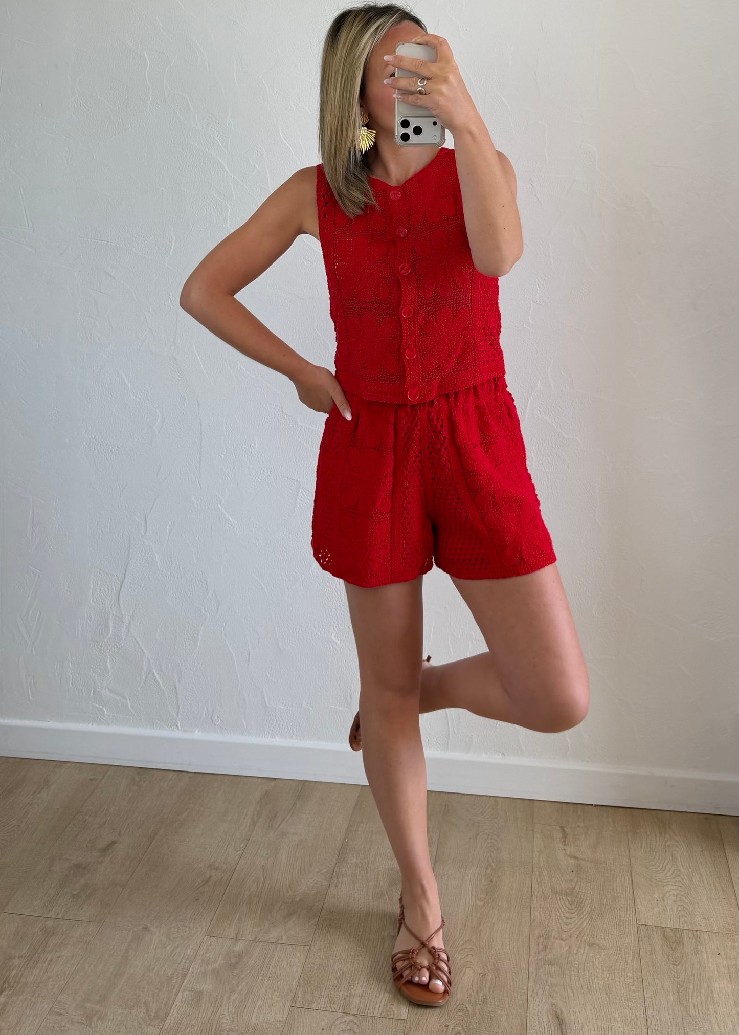 Short OCÉANE Rouge