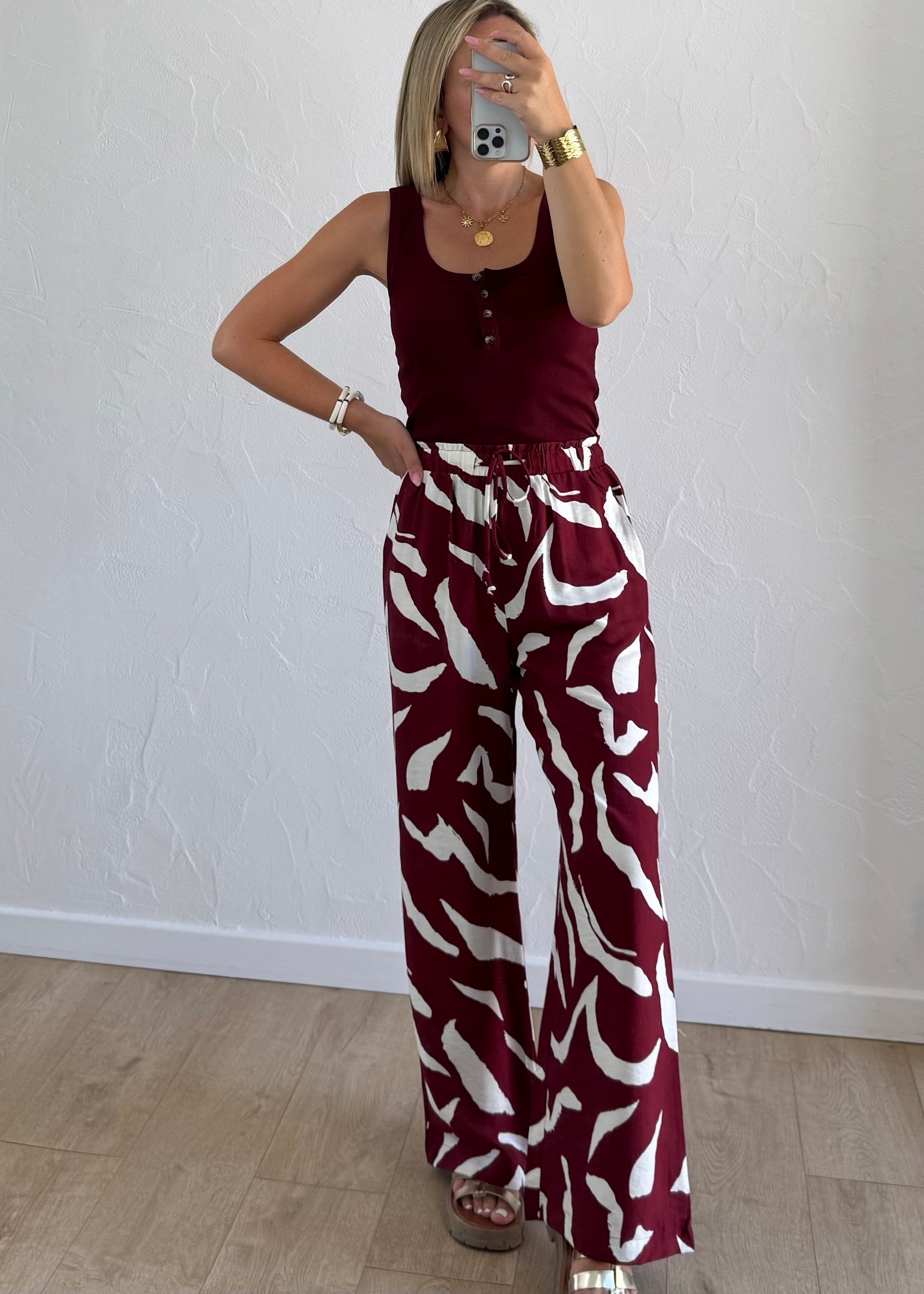 Pantalon DALIAS Bordeaux