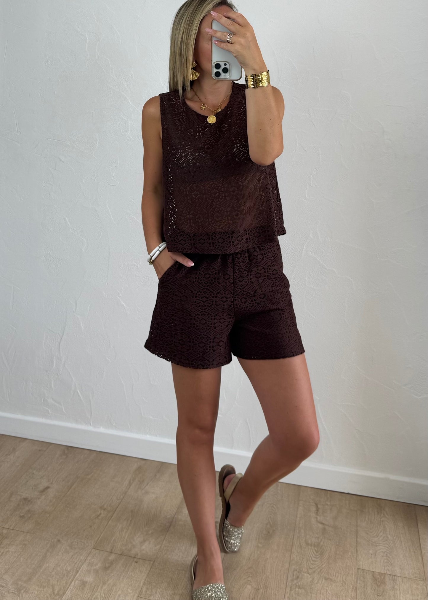 Short Cyane Marron