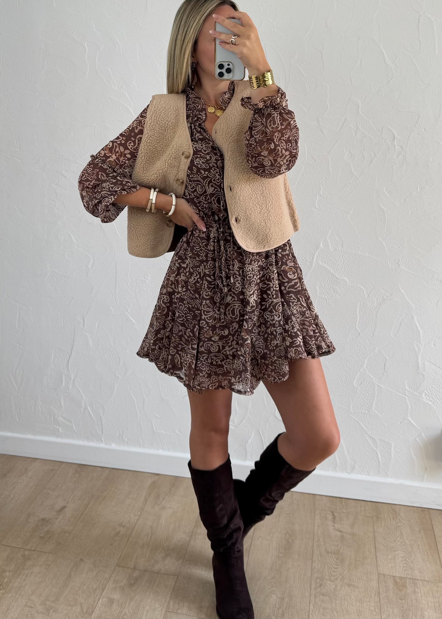 Robe LOANA Marron
