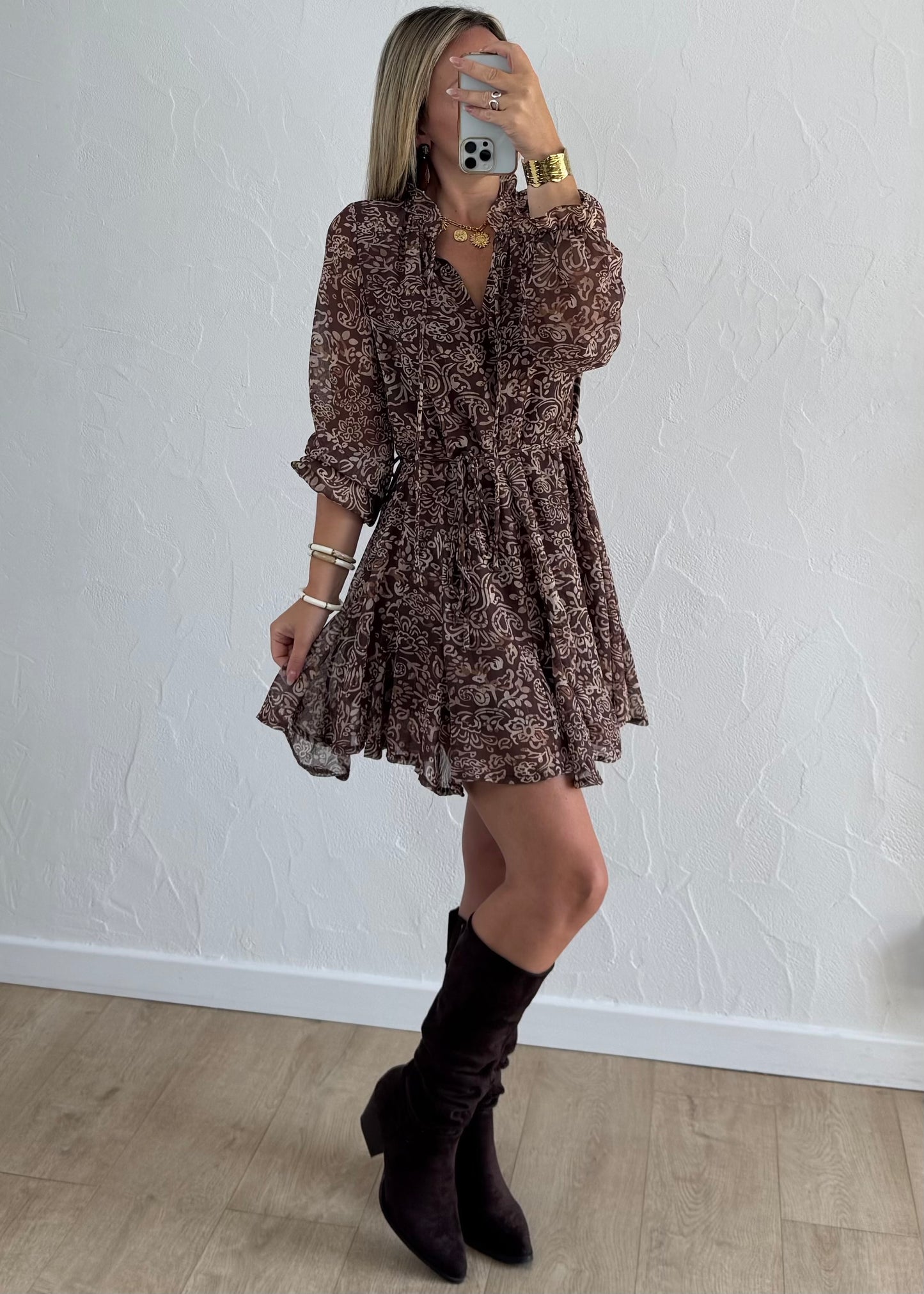 Robe LOANA Marron