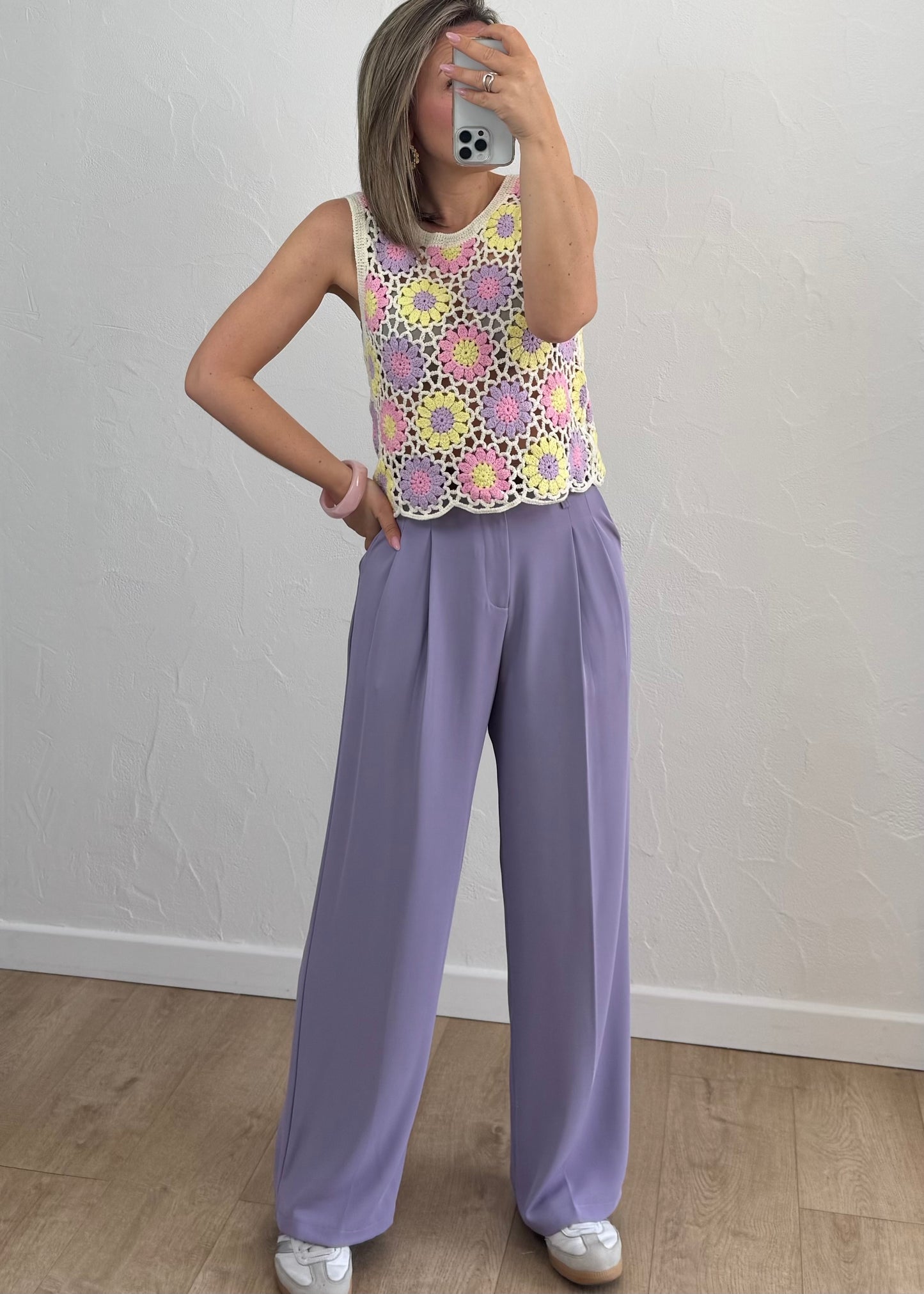 Haut Emmie en crochet Violet
