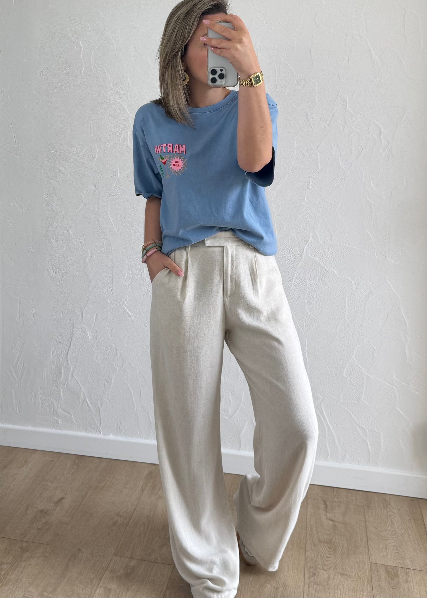 T-shirt Martini Bleu