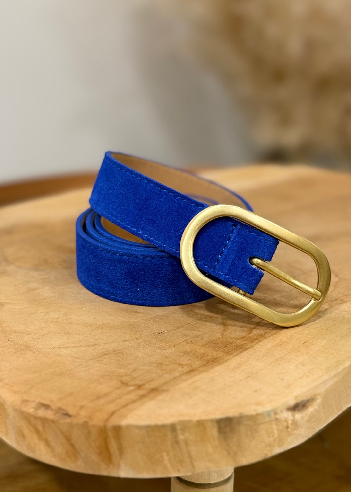 Ceinture BLEU ROI en cuir