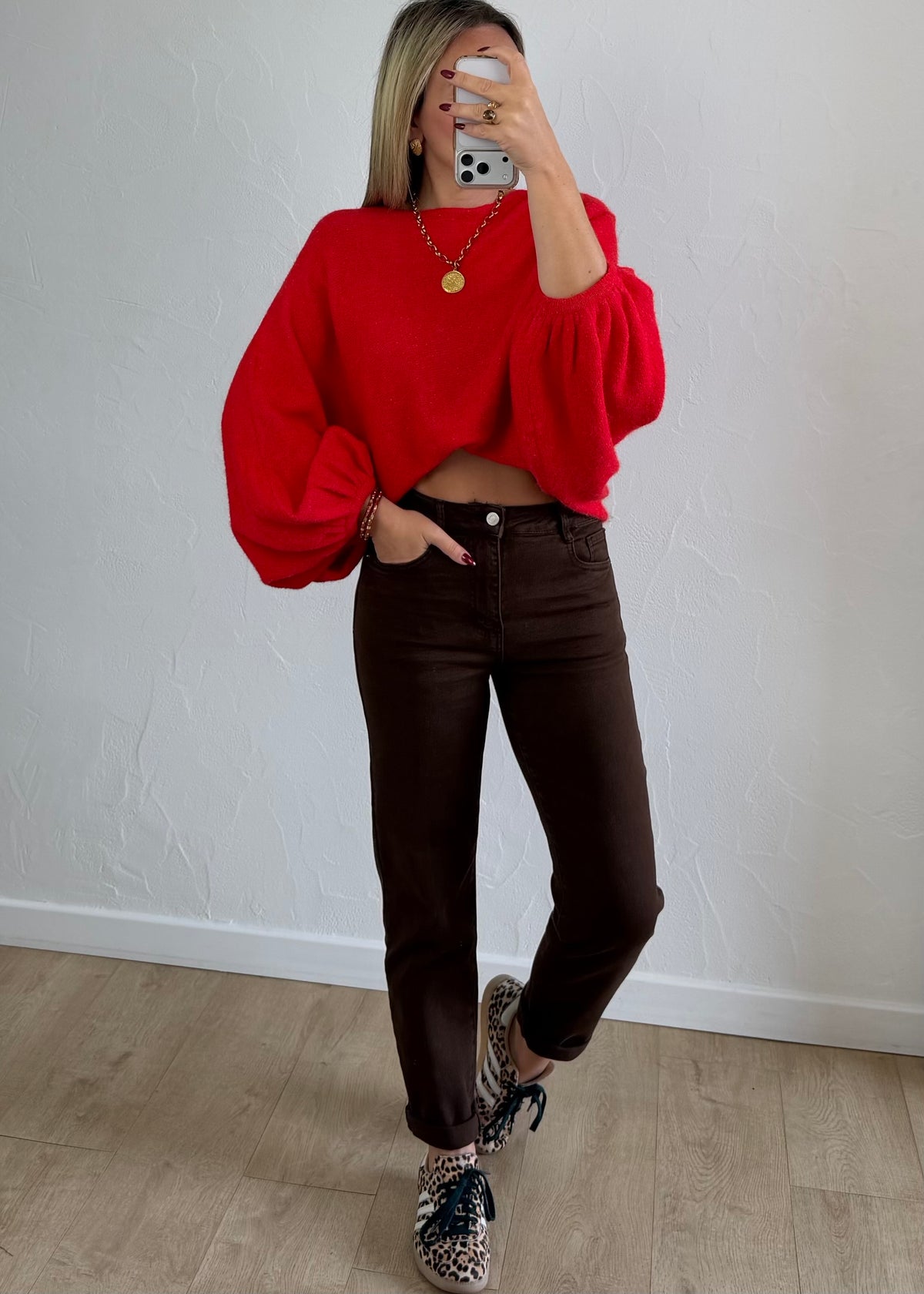 Pull Selina rouge