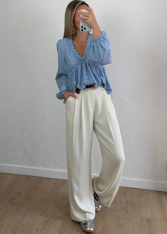 Blouse MARIE Bleu Ciel