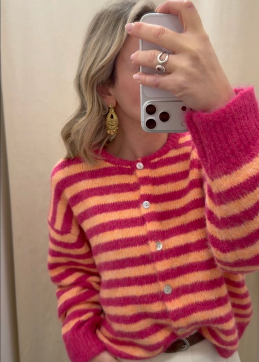 Gilet EZRA Orange & Rose Fuschia