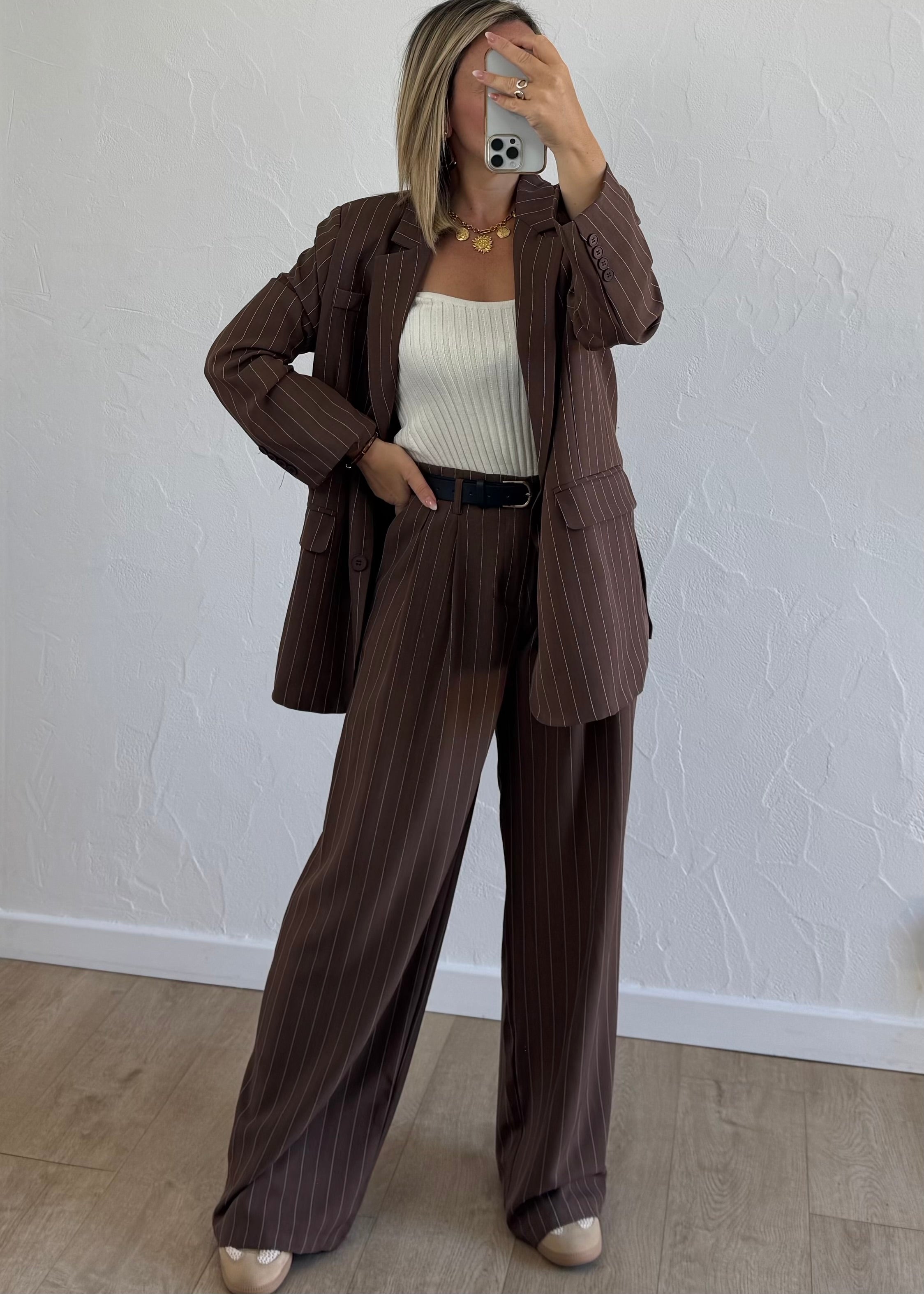 Blazer JEANNE Marron