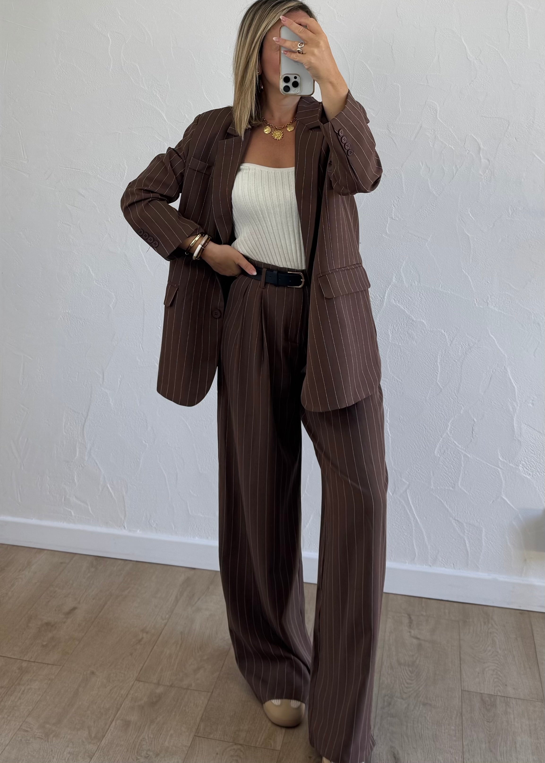 Blazer JEANNE Marron