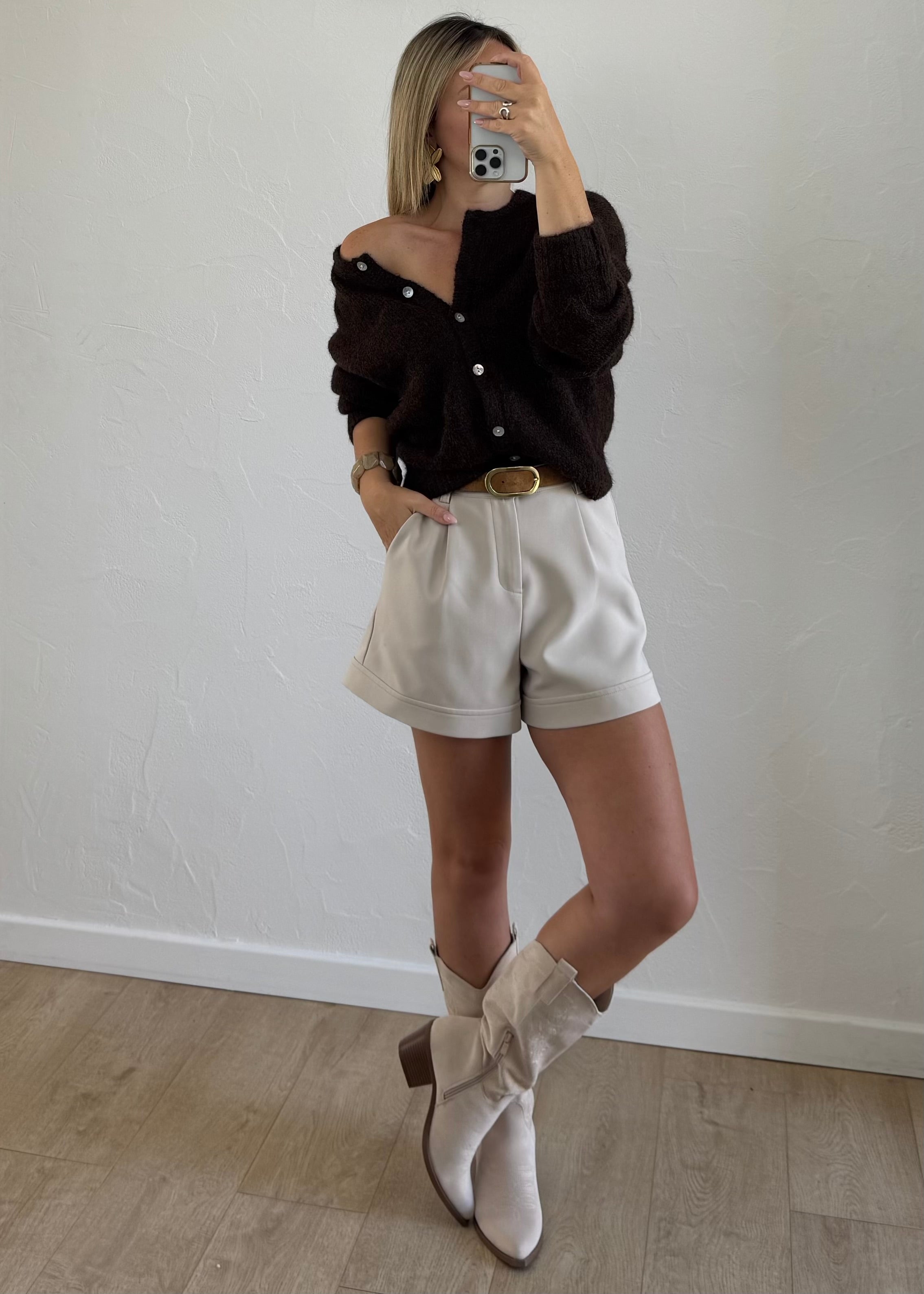 Gilet ZINNIA Marron