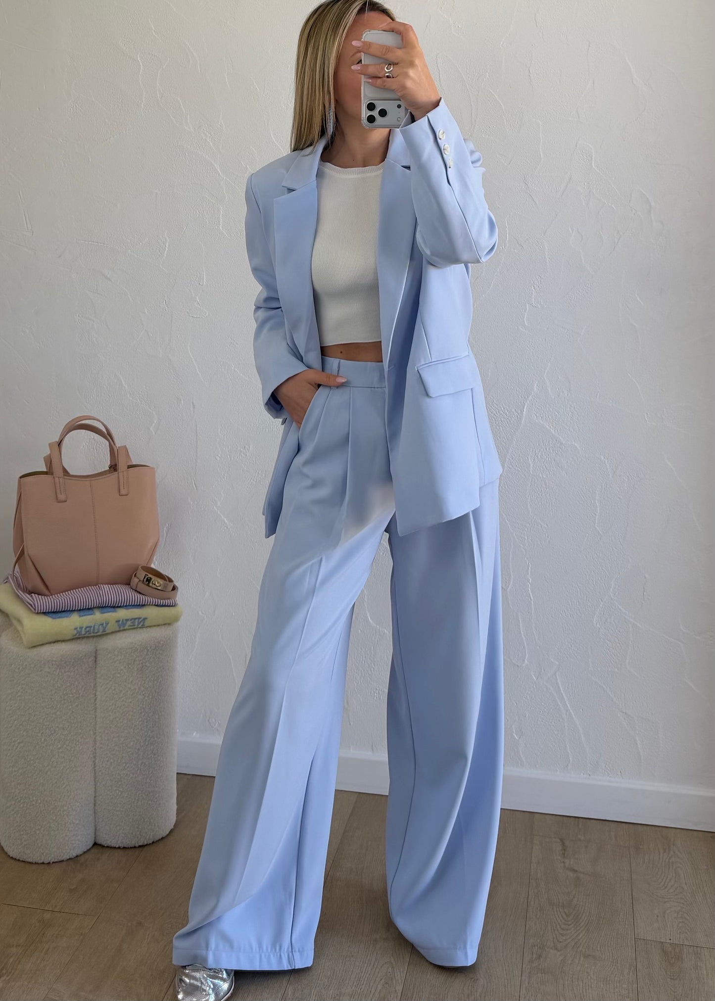 Pantalon CORALIE Bleu ciel