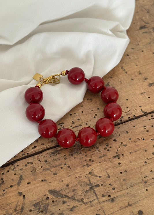 Bracelets PERLES Rouge