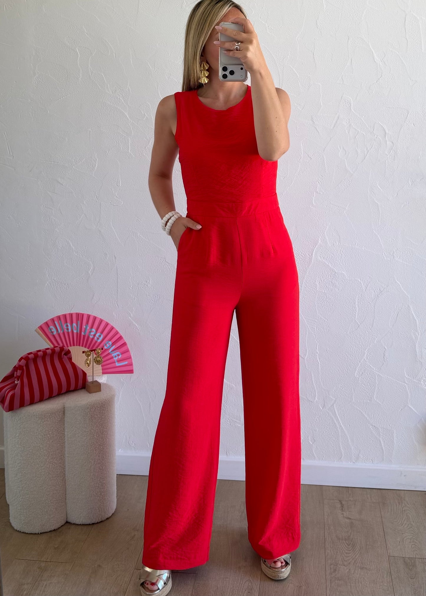 Combi-Pantalon SOLEYA Rouge
