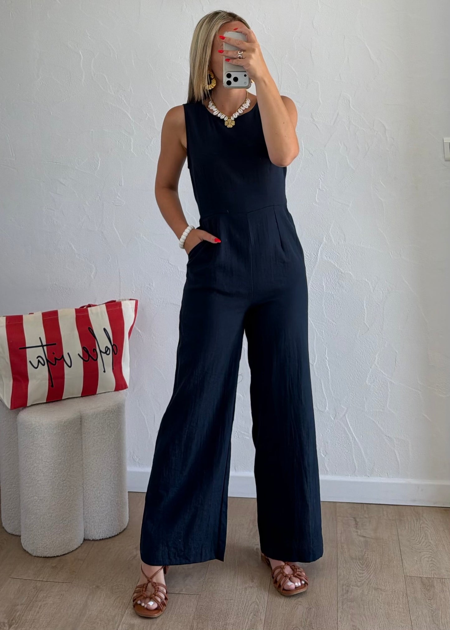 Combi-pantalon ÉLINE Bleu marine