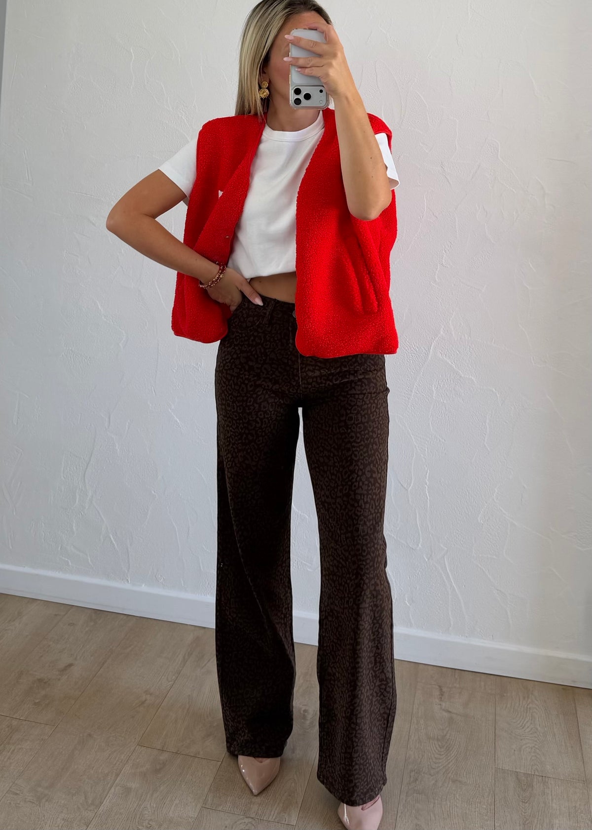 Gilet sans manche Loly rouge