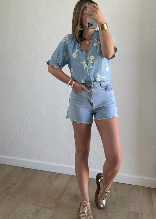 Chemisier Noelia Bleu
