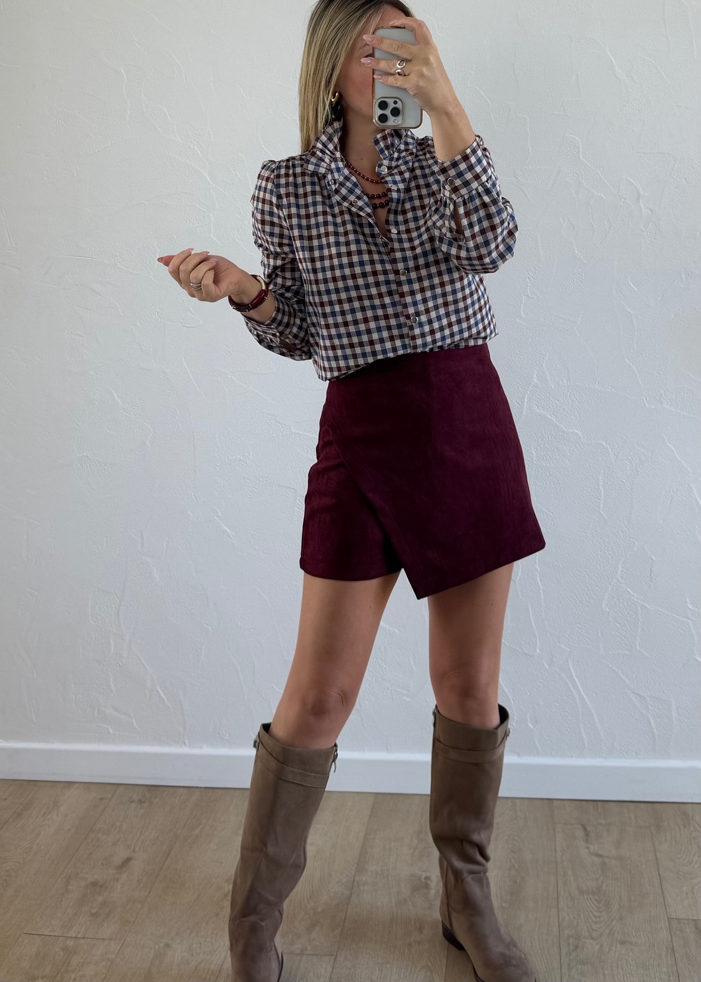 Jupe-short INDIA Bordeaux