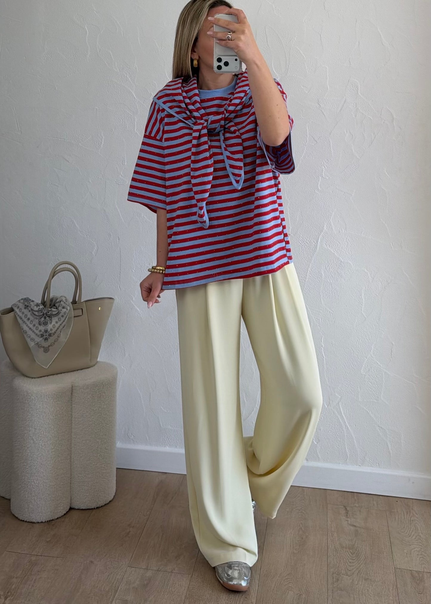 Tee-shirt ADRIANNA Rouge & Bleu