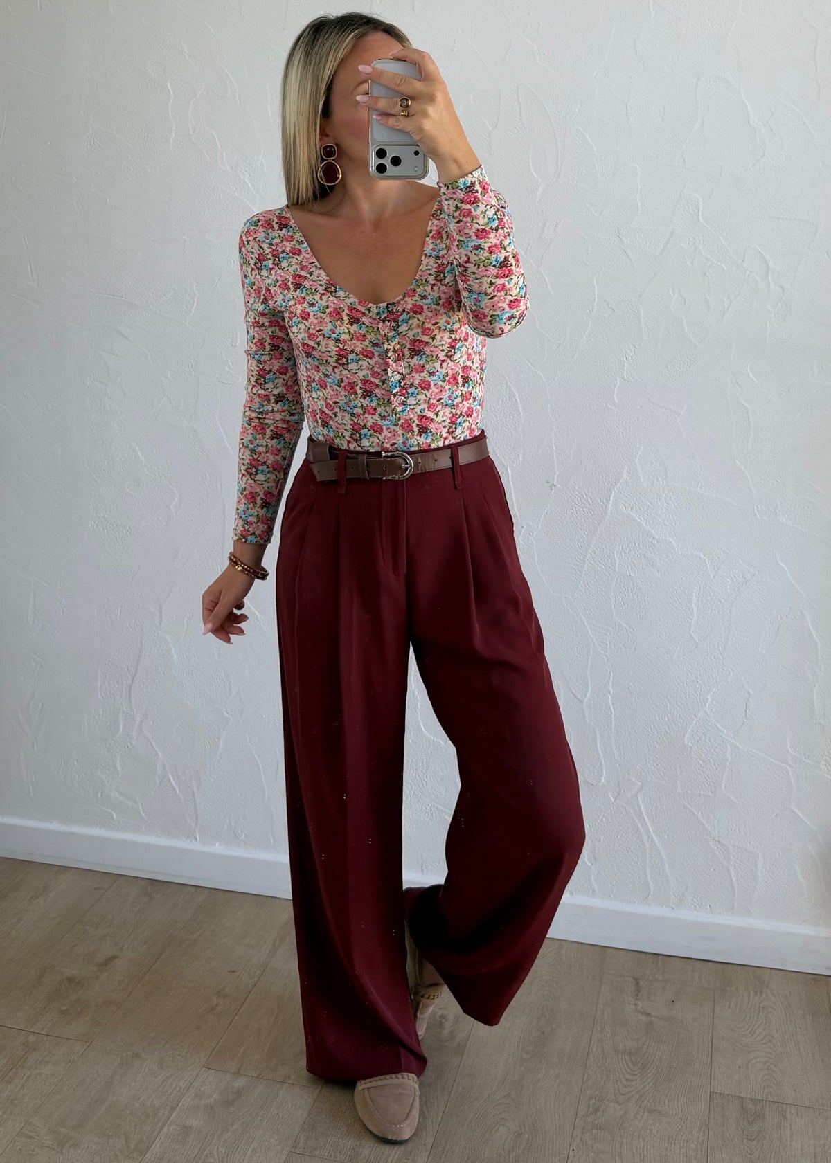 Pantalon Jade bordeaux